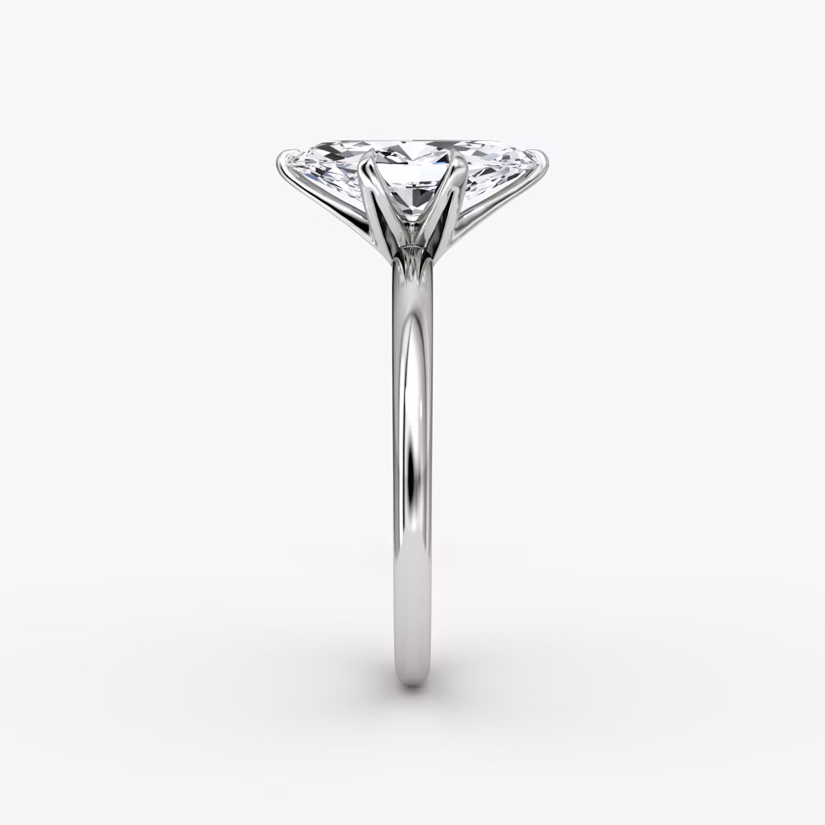 The V | Marquise | 18k | White Gold | bandAccent: Plain | diamondOrientation: vertical | caratWeight: other