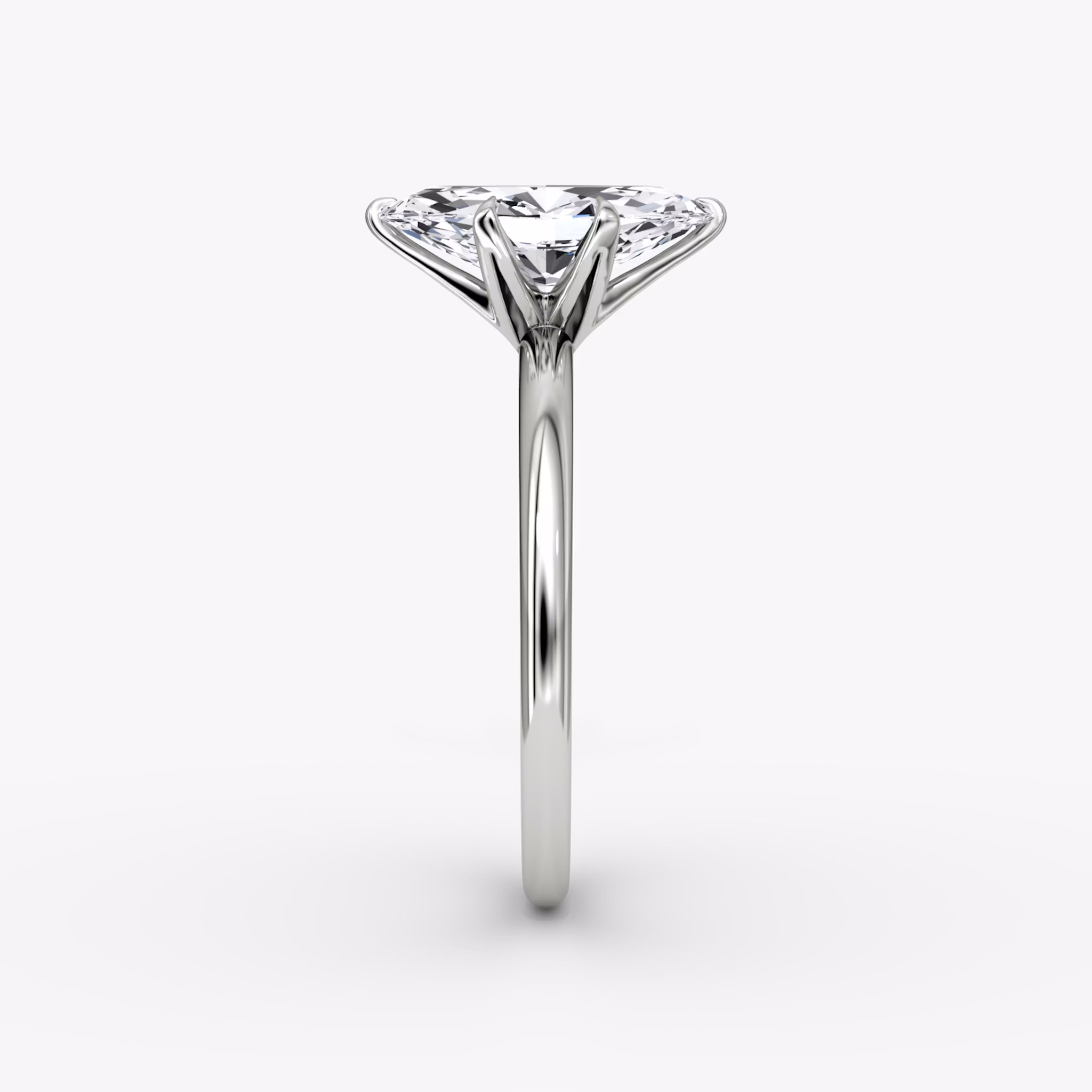 The V | Marquise | 18k | White Gold | bandAccent: Plain | diamondOrientation: vertical | caratWeight: other