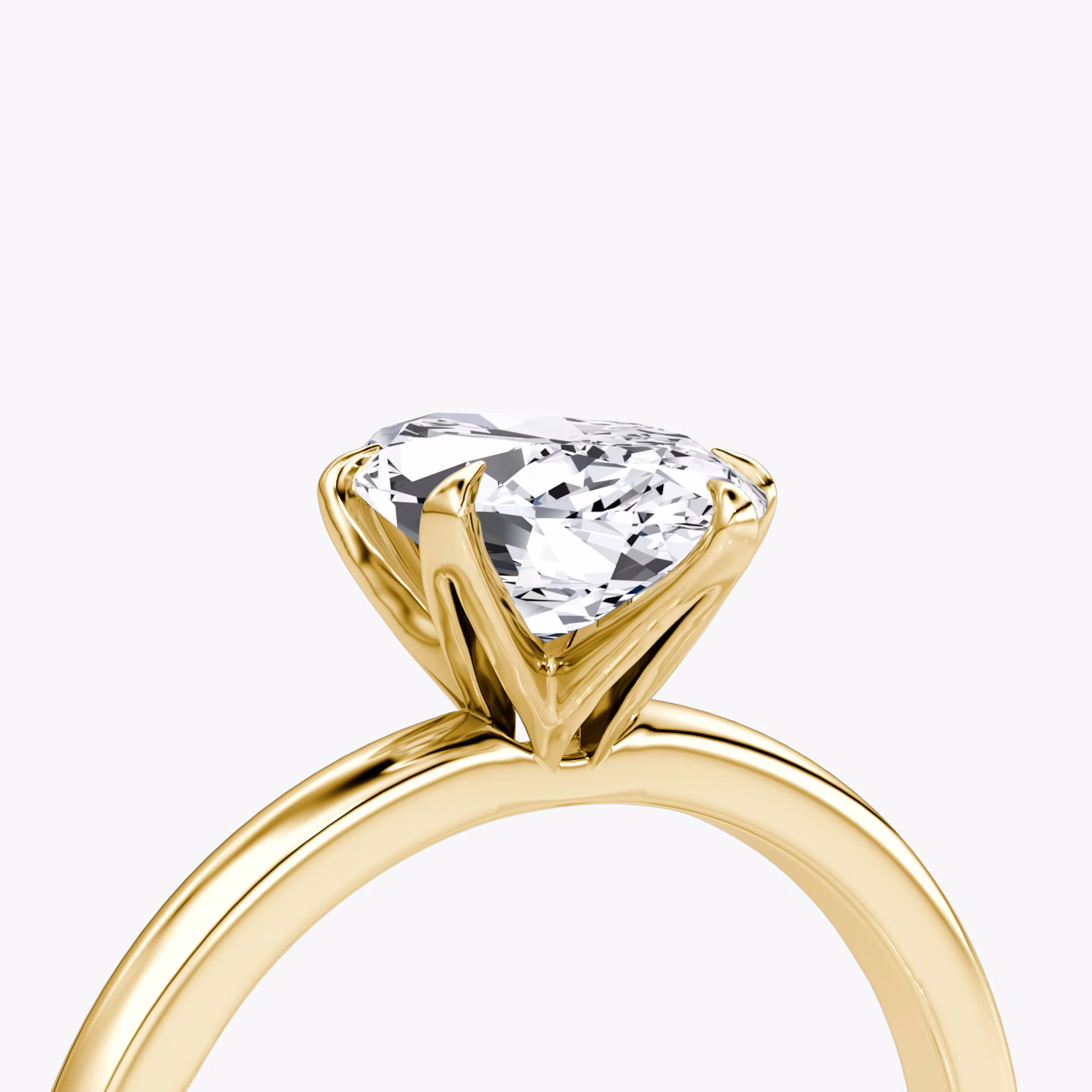 The V | Marquise | 18k | Yellow Gold | bandAccent: Plain | diamondOrientation: vertical | caratWeight: other