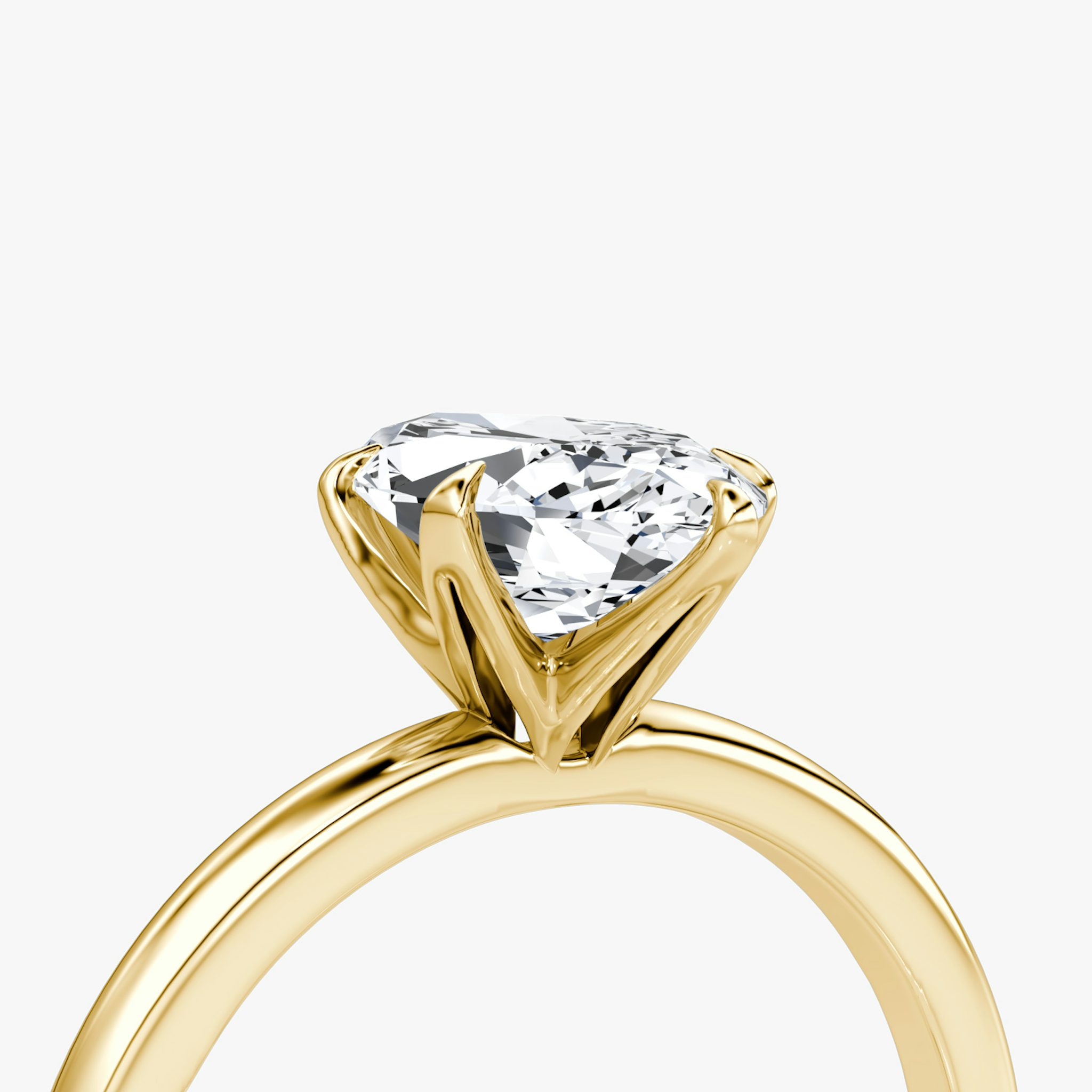 The V | Marquise | 18k | Yellow Gold | bandAccent: Plain | diamondOrientation: vertical | caratWeight: other