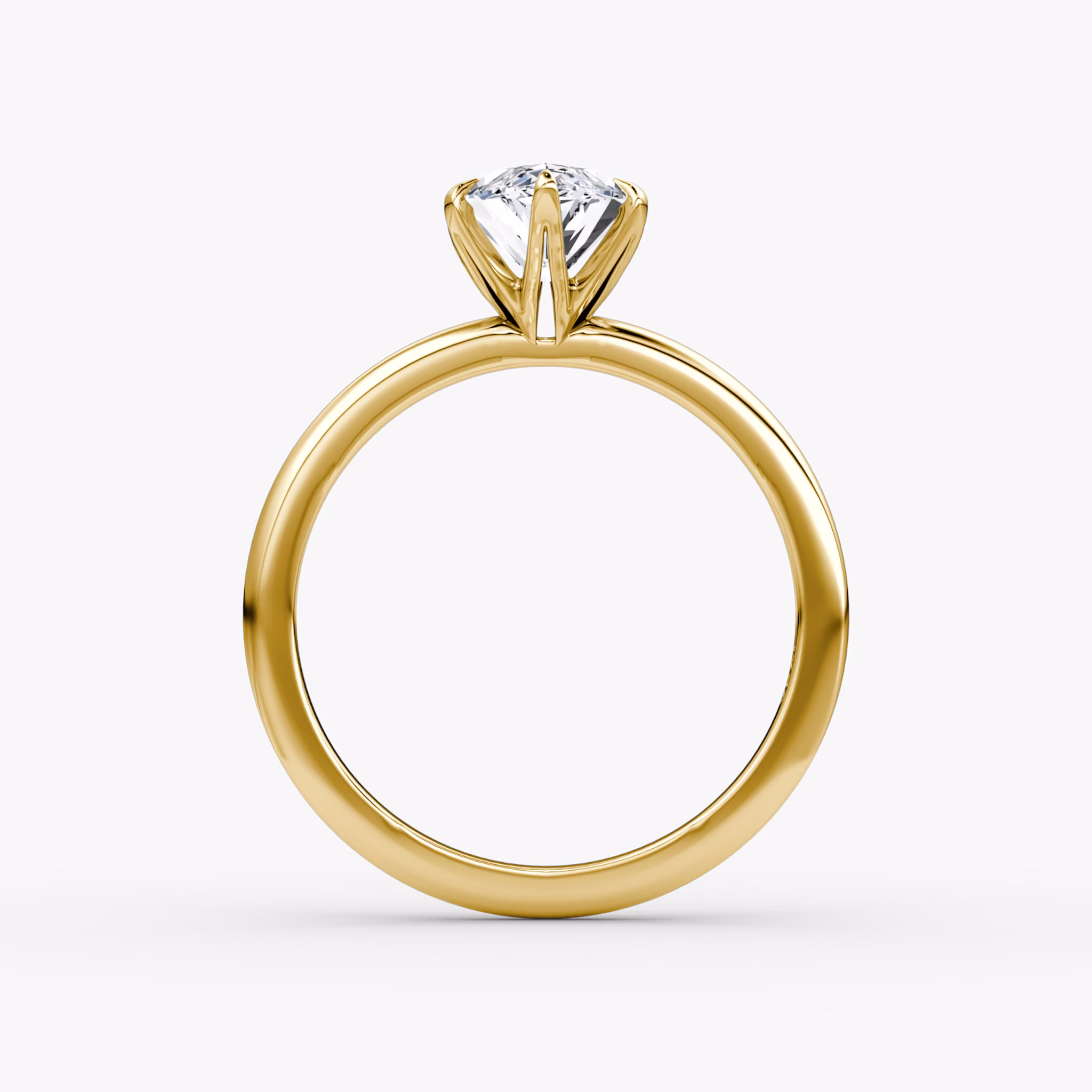 The V | Marquise | 18k | Yellow Gold | bandAccent: Plain | diamondOrientation: vertical | caratWeight: other