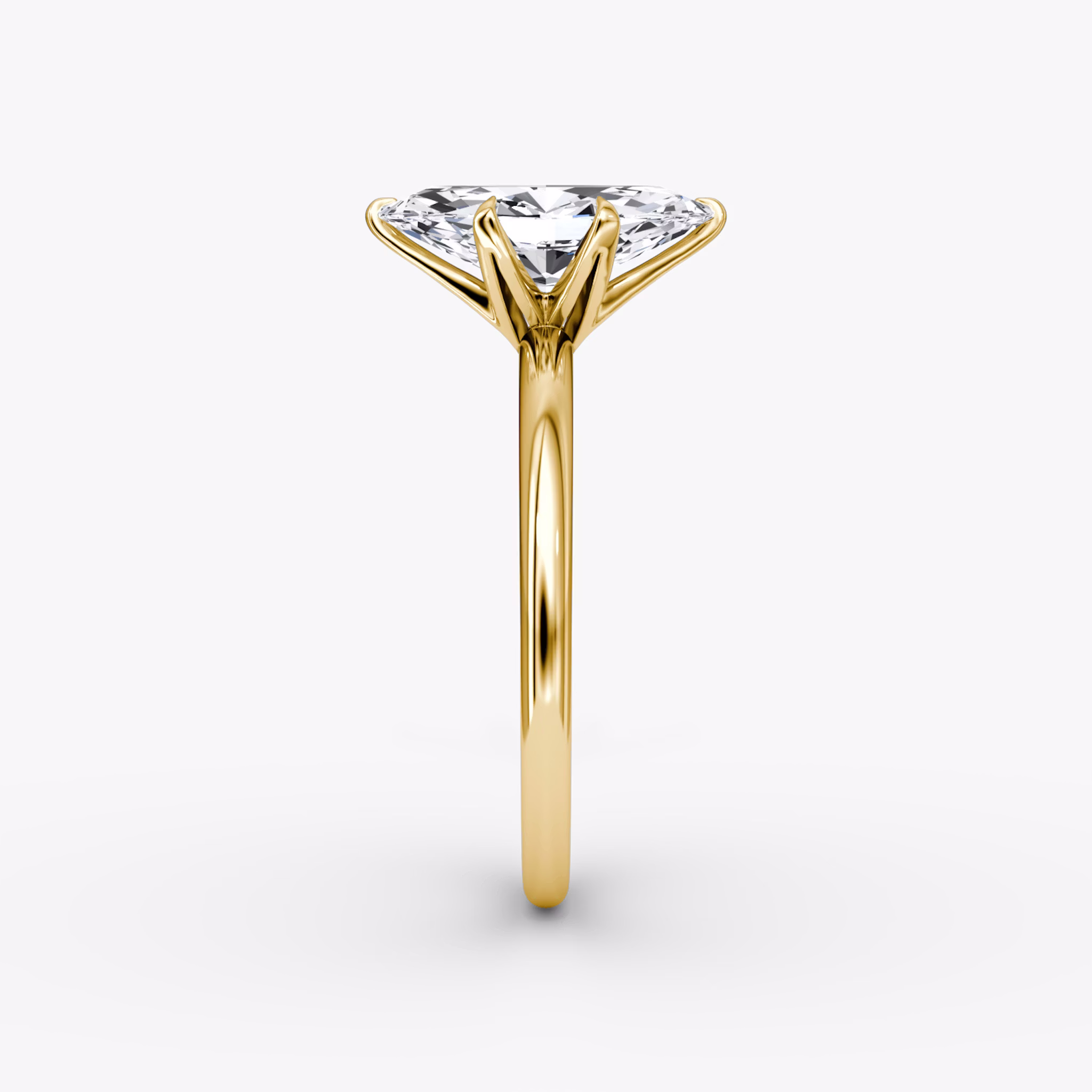 The V | Marquise | 18k | Yellow Gold | bandAccent: Plain | diamondOrientation: vertical | caratWeight: other