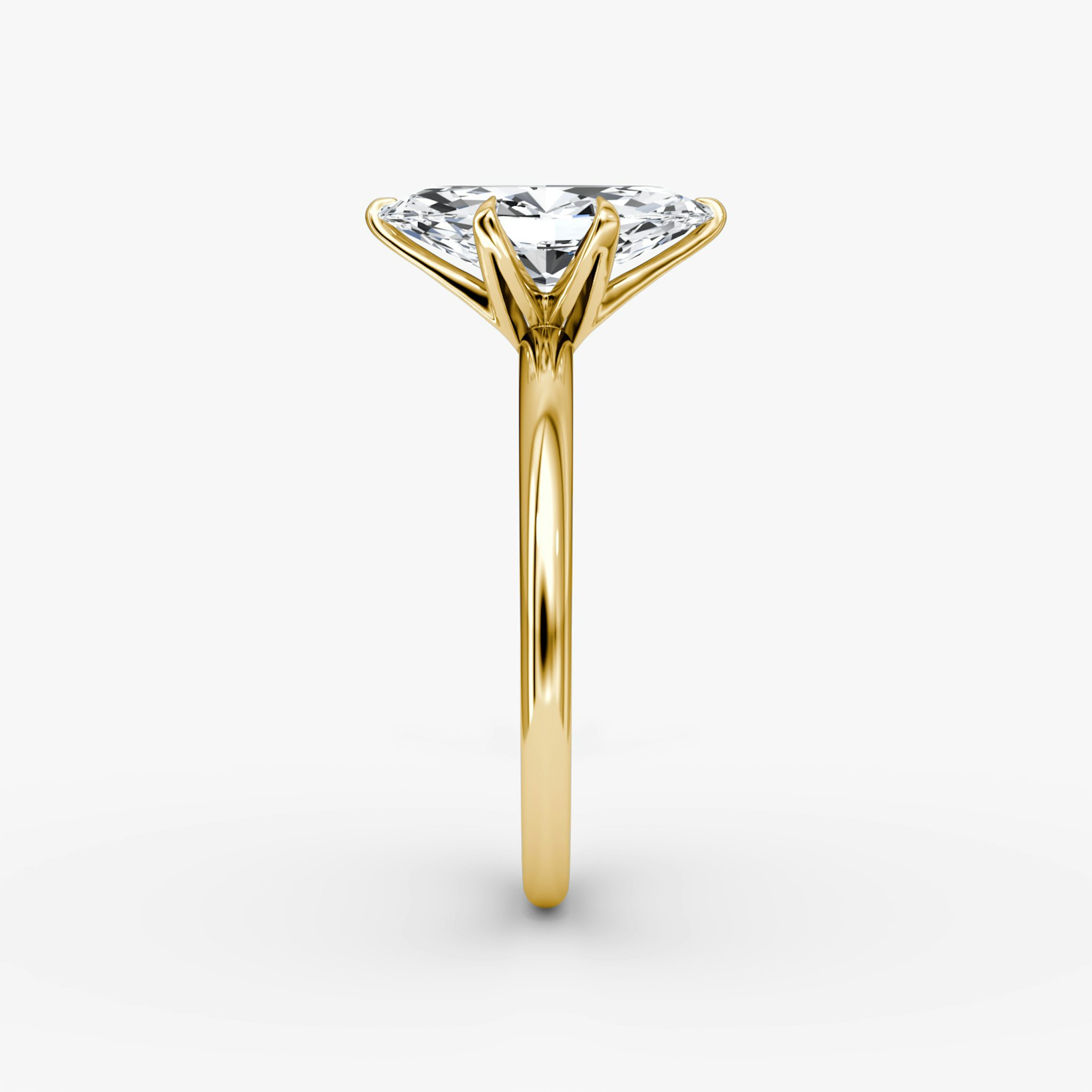 The V | Marquise | 18k | Yellow Gold | bandAccent: Plain | diamondOrientation: vertical | caratWeight: other