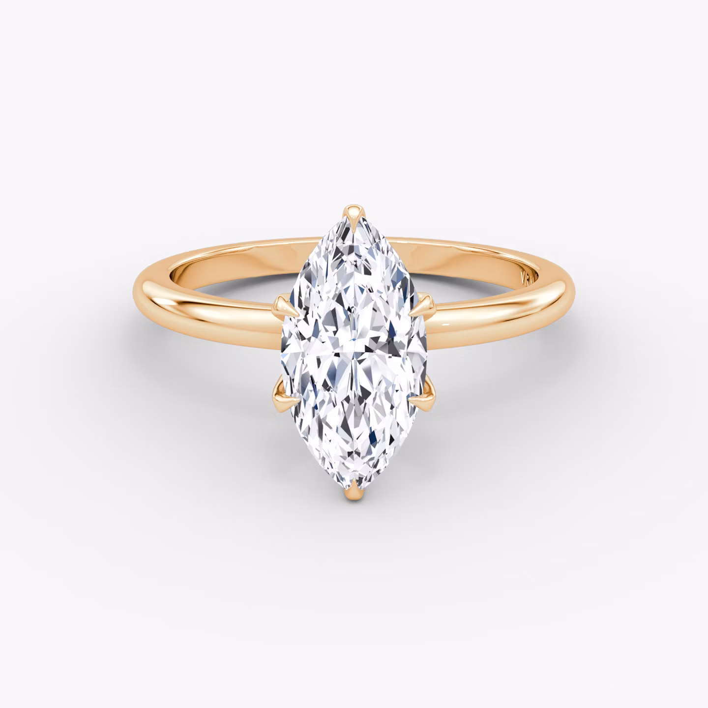 The V | Marquise | 14k | Rose Gold | bandAccent: Plain | diamondOrientation: vertical | caratWeight: other