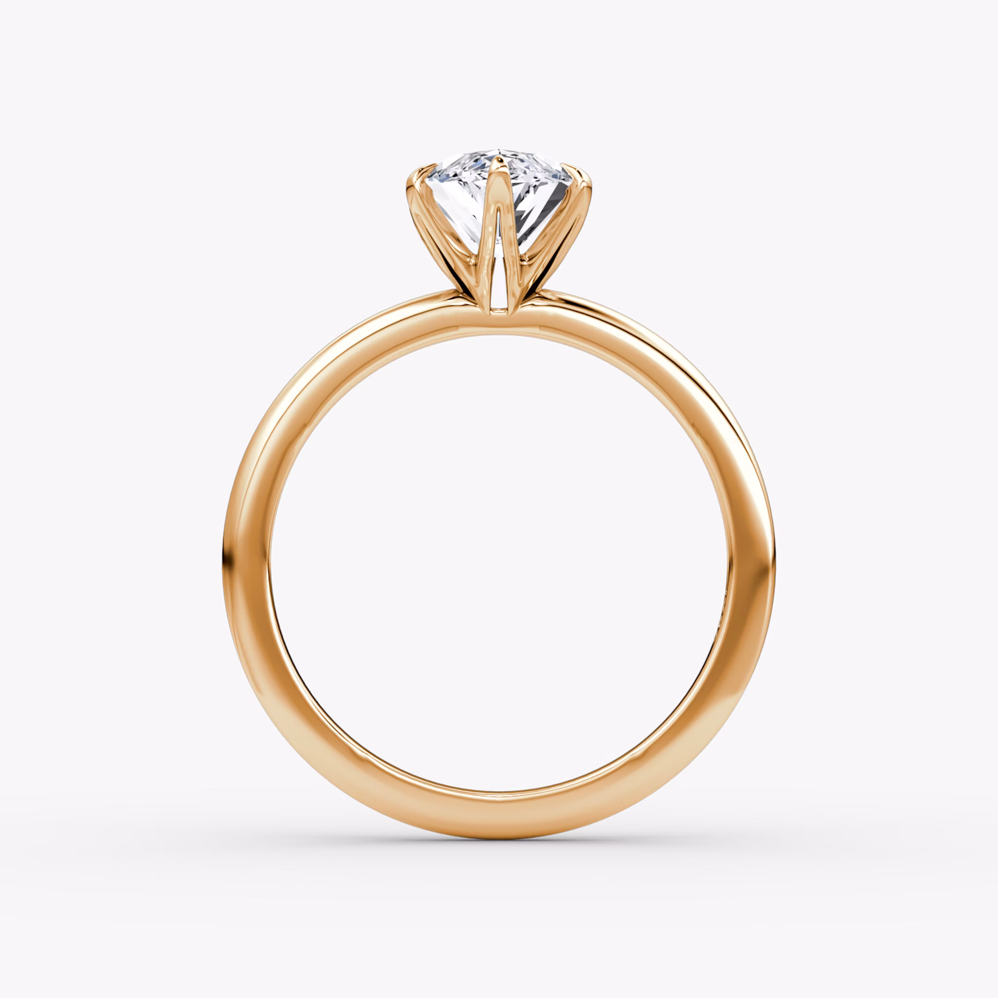 The V | Marquise | 14k | Rose Gold | bandAccent: Plain | diamondOrientation: vertical | caratWeight: other