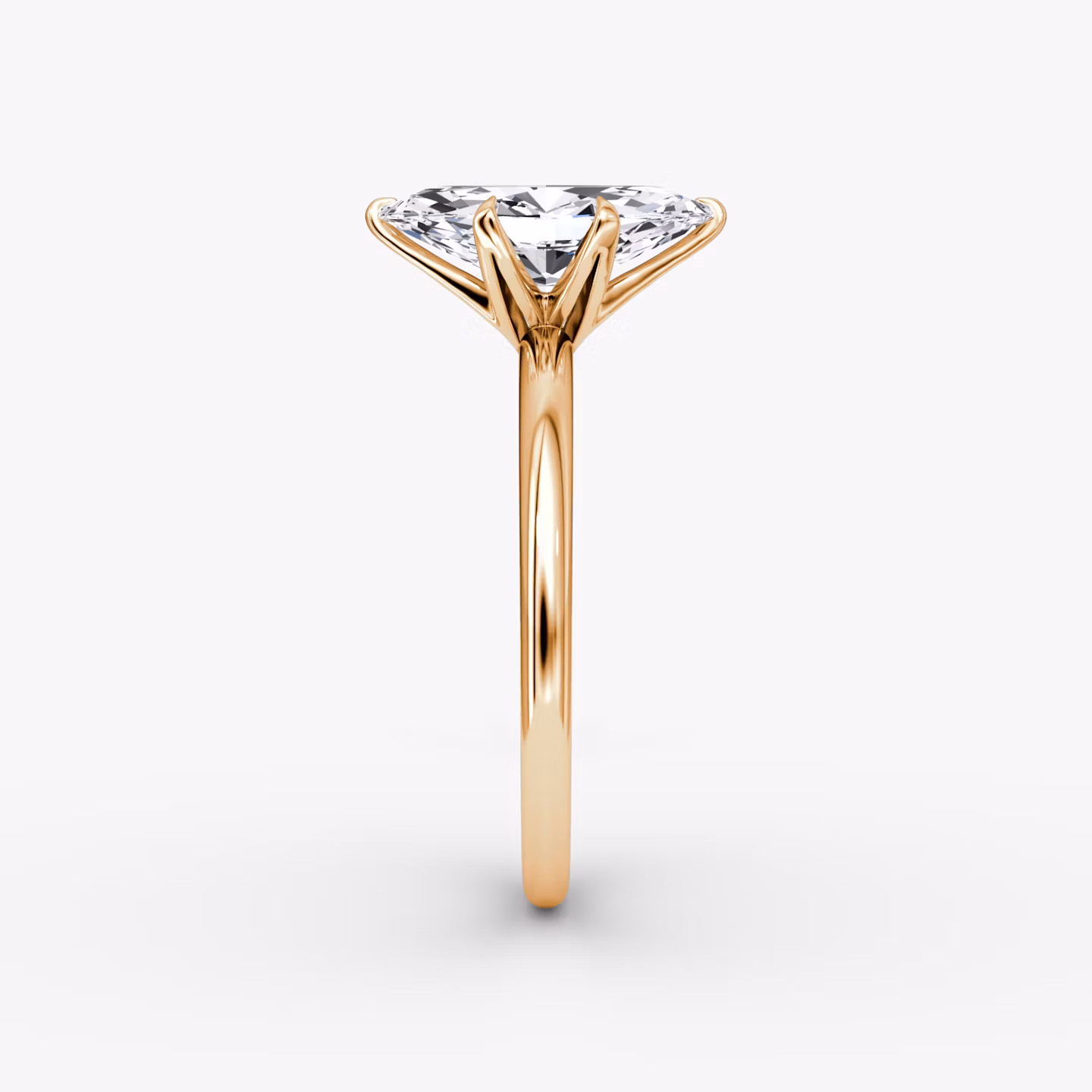 The V | Marquise | 14k | Rose Gold | bandAccent: Plain | diamondOrientation: vertical | caratWeight: other