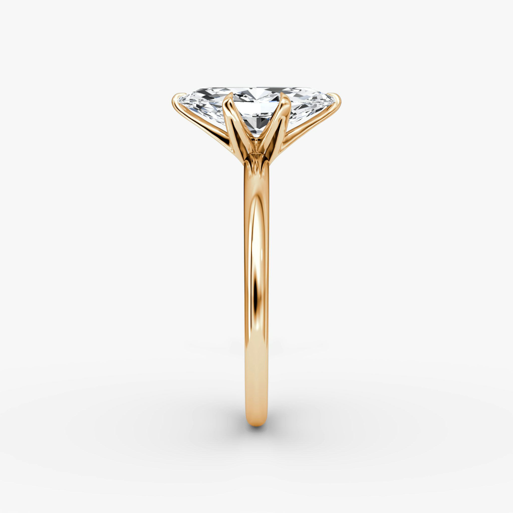 The V | Marquise | 14k | Rose Gold | bandAccent: Plain | diamondOrientation: vertical | caratWeight: other