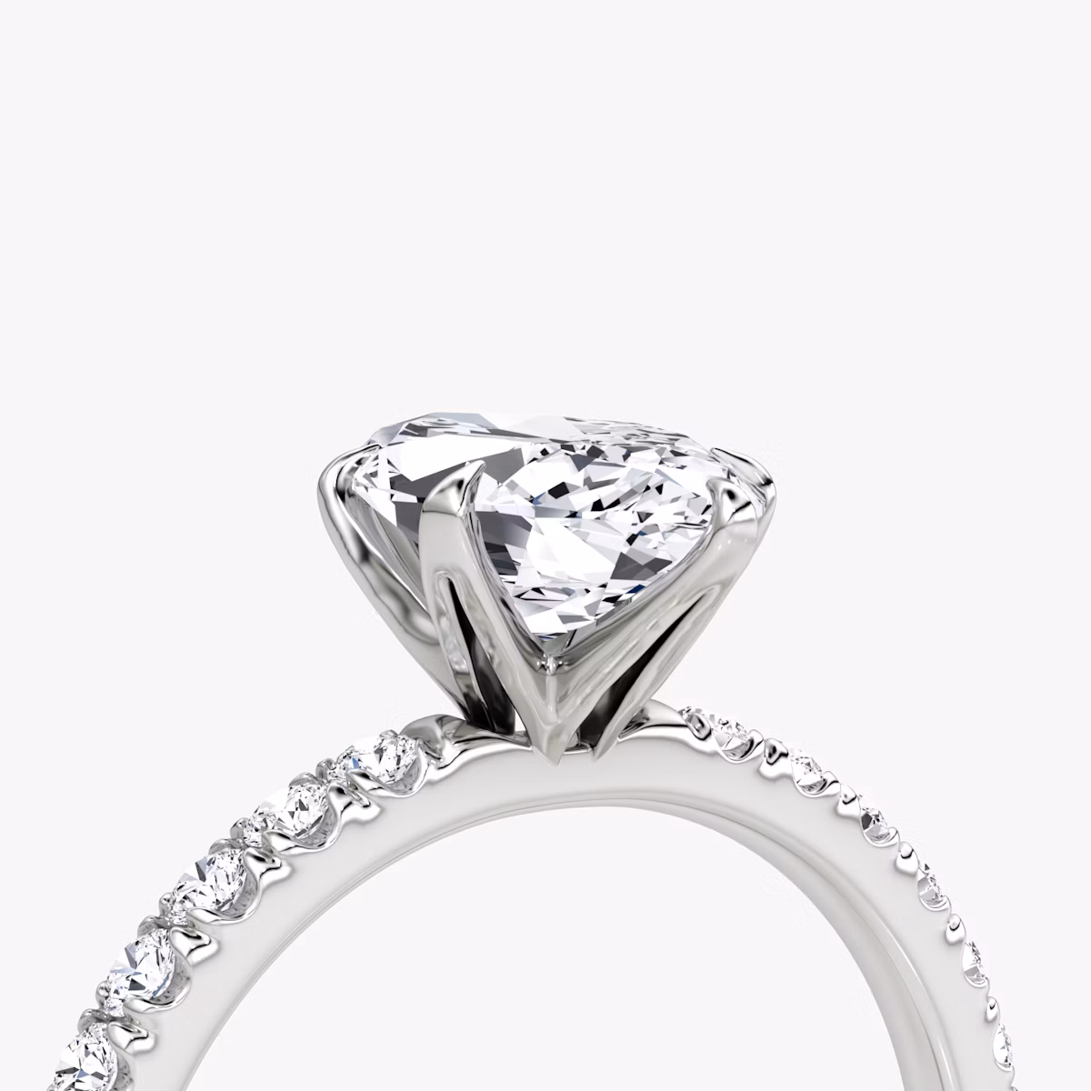 The V | Marquise | 18k | White Gold | bandAccent: Pavé | diamondOrientation: vertical | caratWeight: other