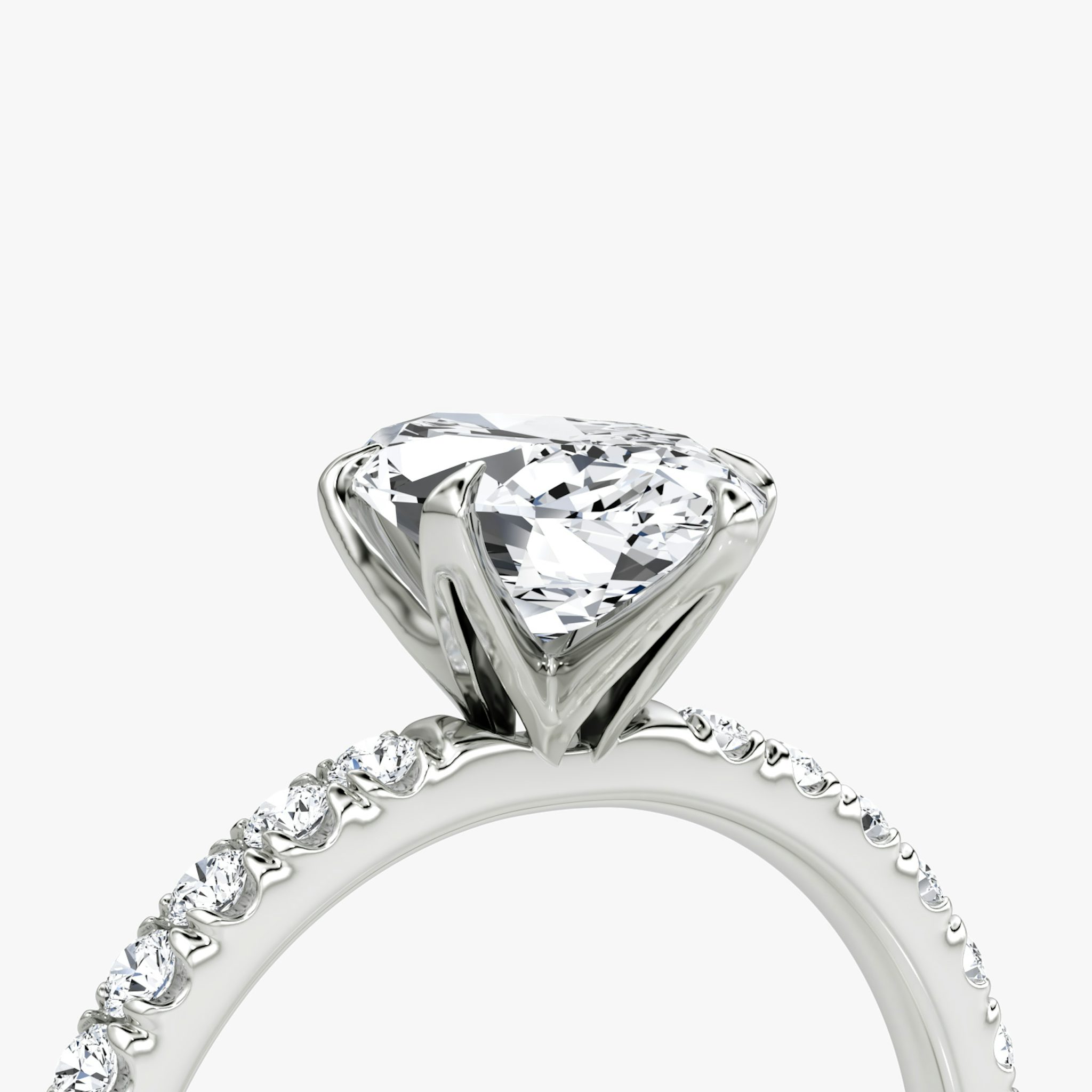 The V | Marquise | Platinum | bandAccent: Pavé | diamondOrientation: vertical | caratWeight: other