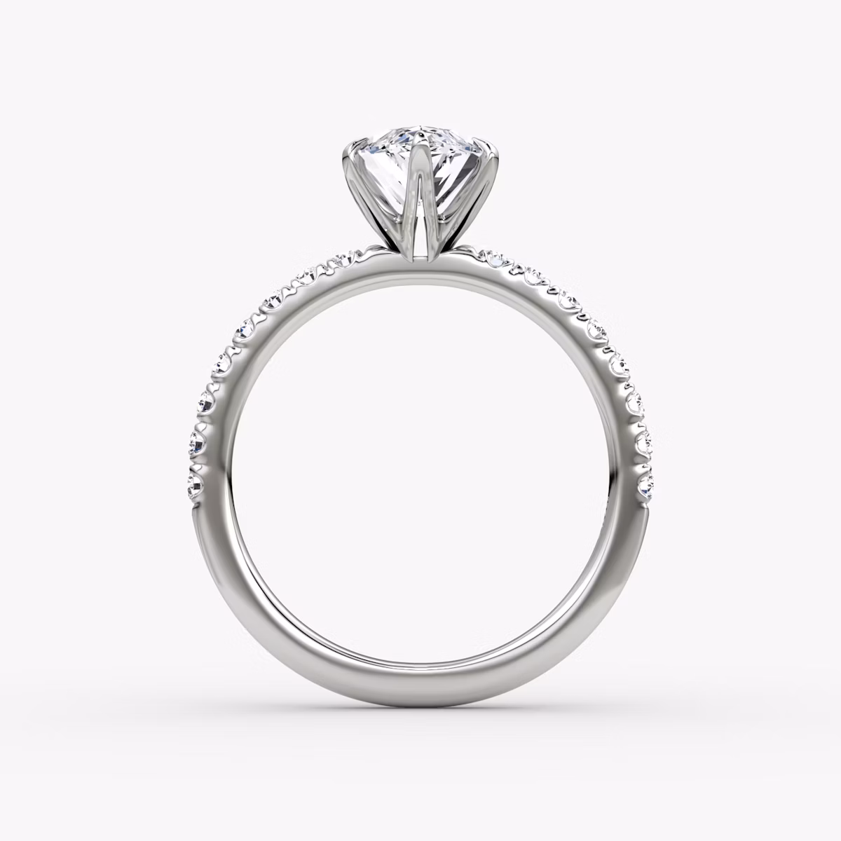 The V | Marquise | 18k | White Gold | bandAccent: Pavé | diamondOrientation: vertical | caratWeight: other