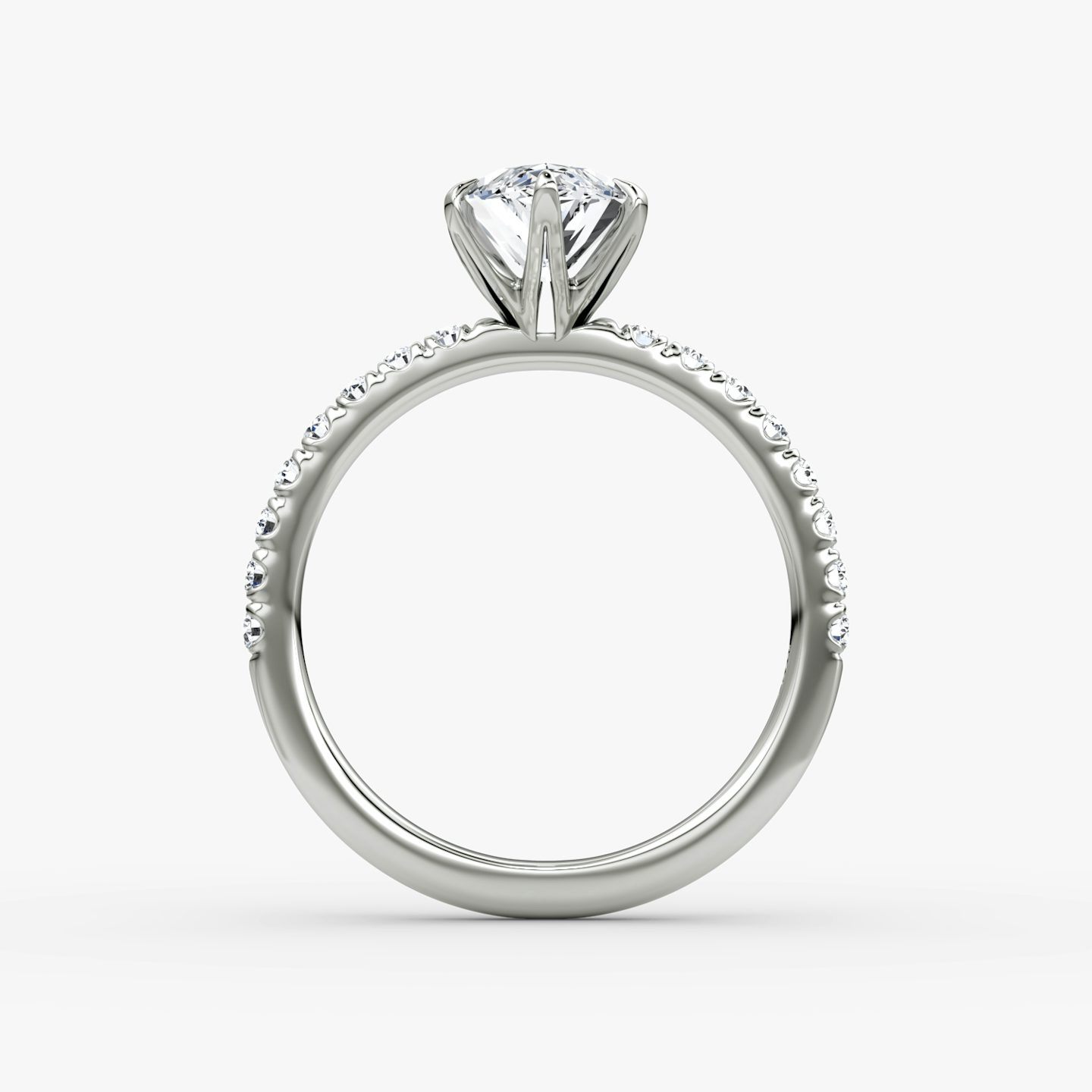The V | Marquise | 18k | White Gold | bandAccent: Pavé | diamondOrientation: vertical | caratWeight: other