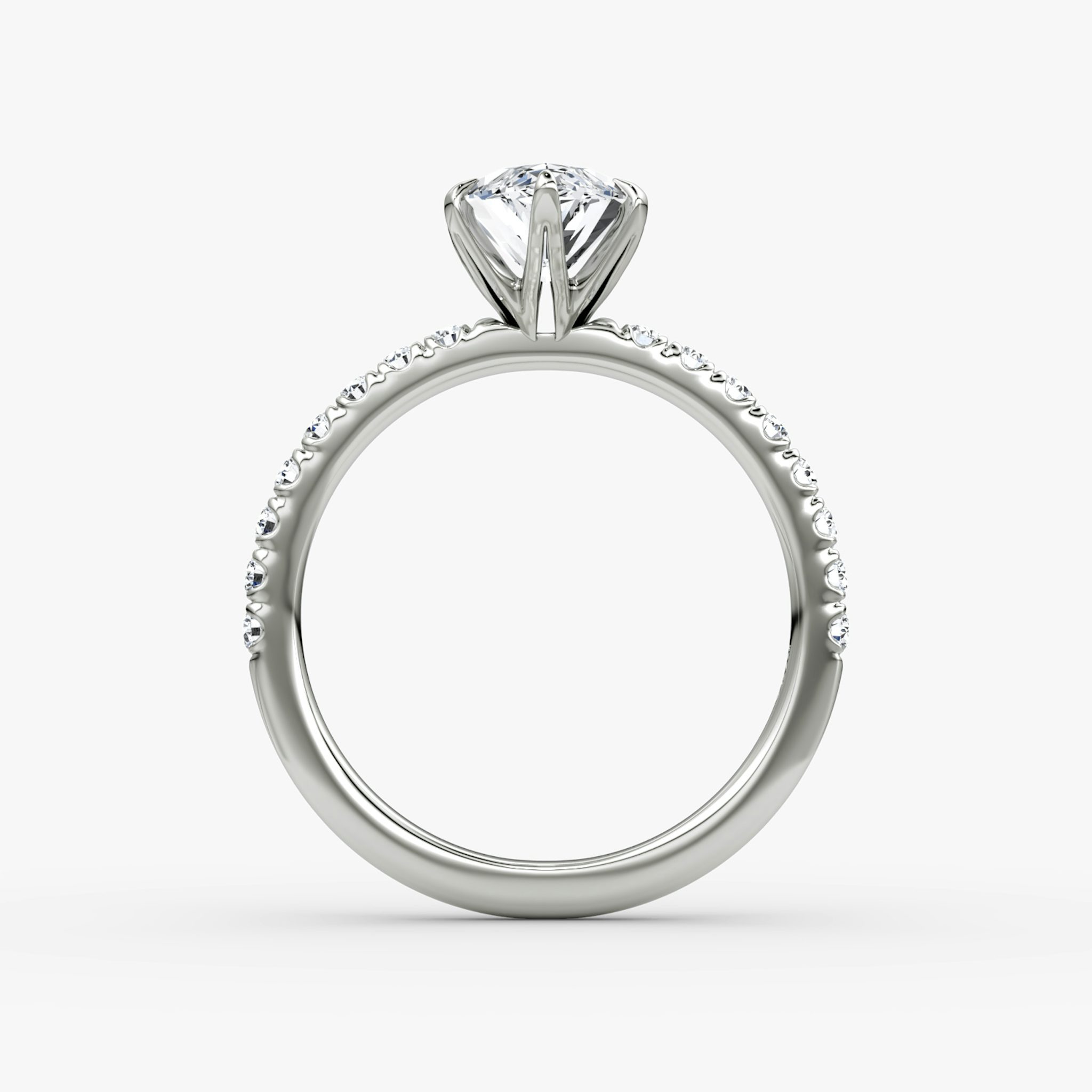 The V | Marquise | Platinum | bandAccent: Pavé | diamondOrientation: vertical | caratWeight: other