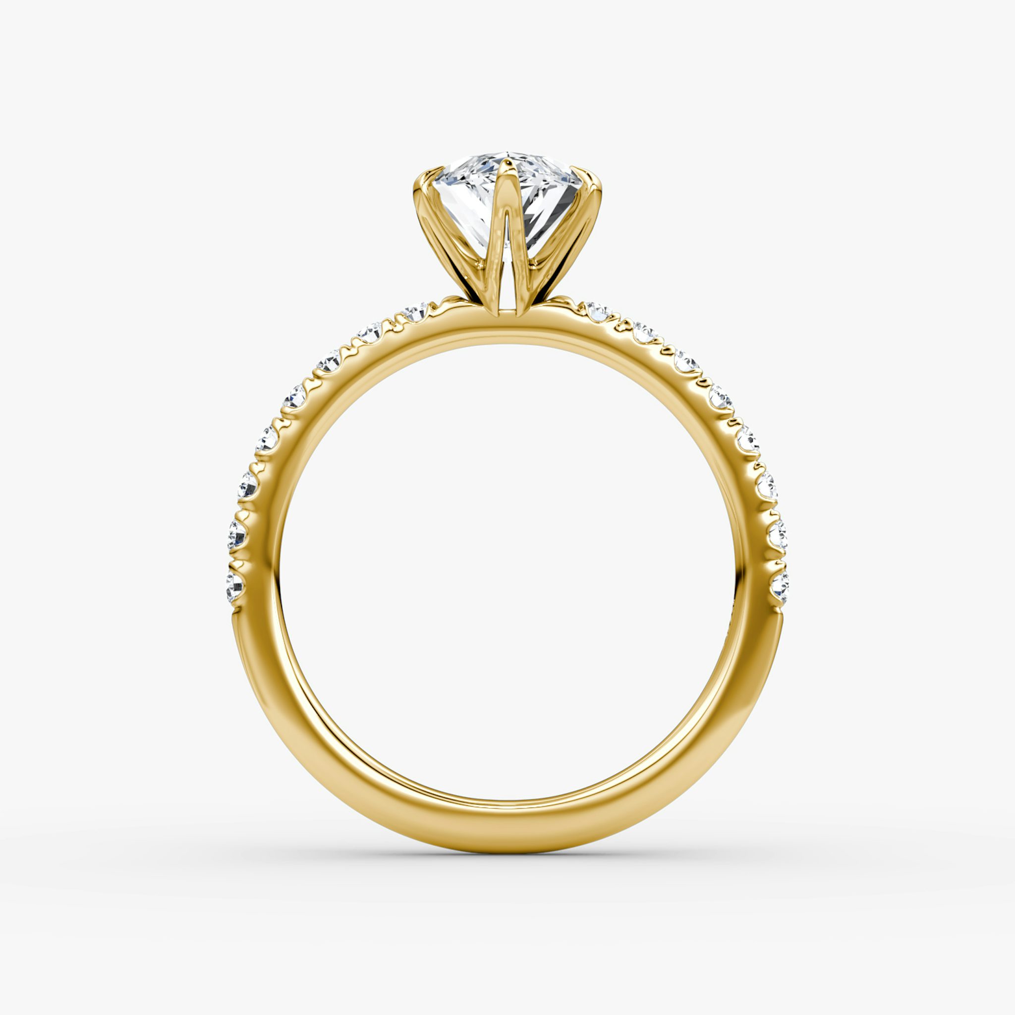 The V | Marquise | 18k | Yellow Gold | bandAccent: Pavé | diamondOrientation: vertical | caratWeight: other