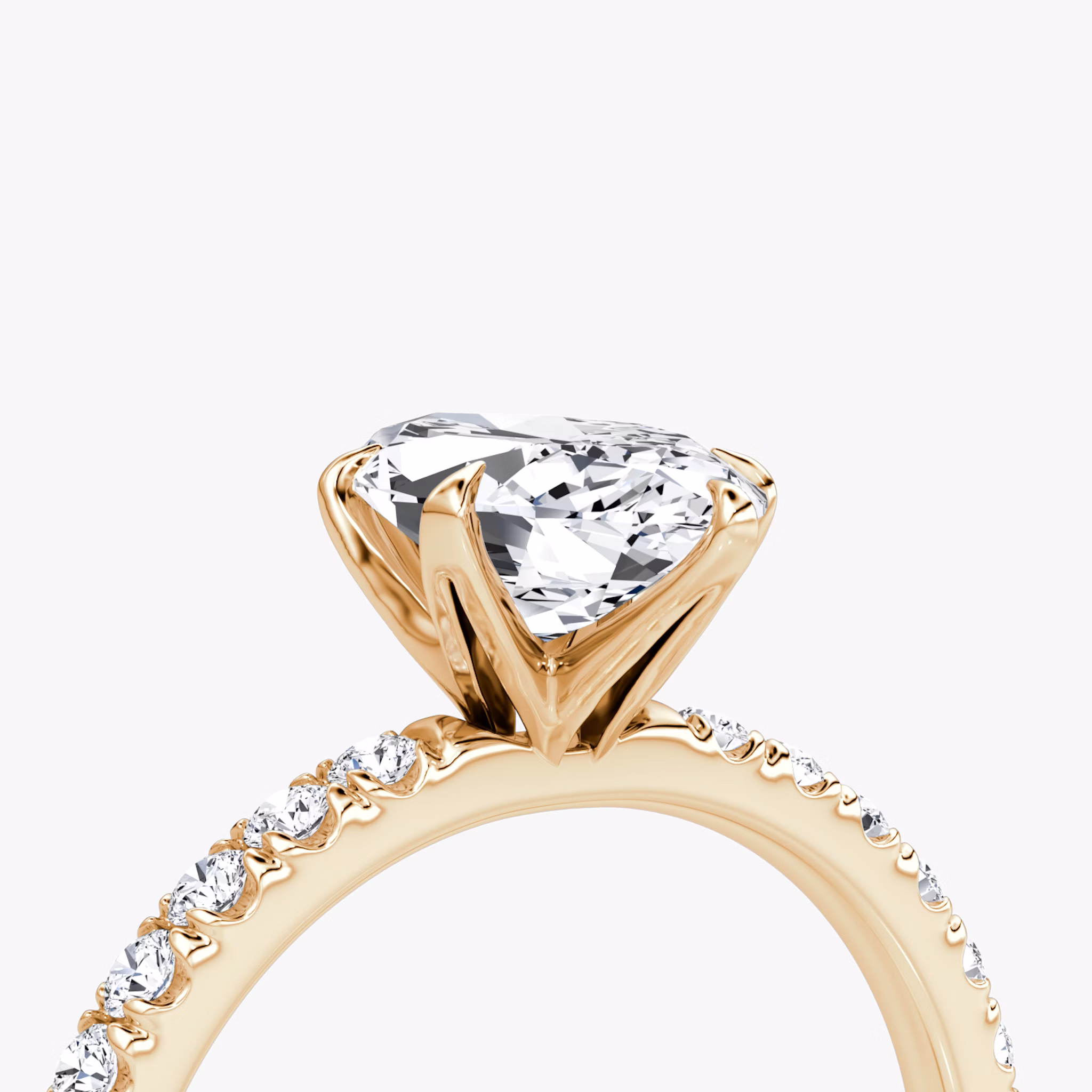 The V | Marquise | 14k | Rose Gold | bandAccent: Pavé | diamondOrientation: vertical | caratWeight: other