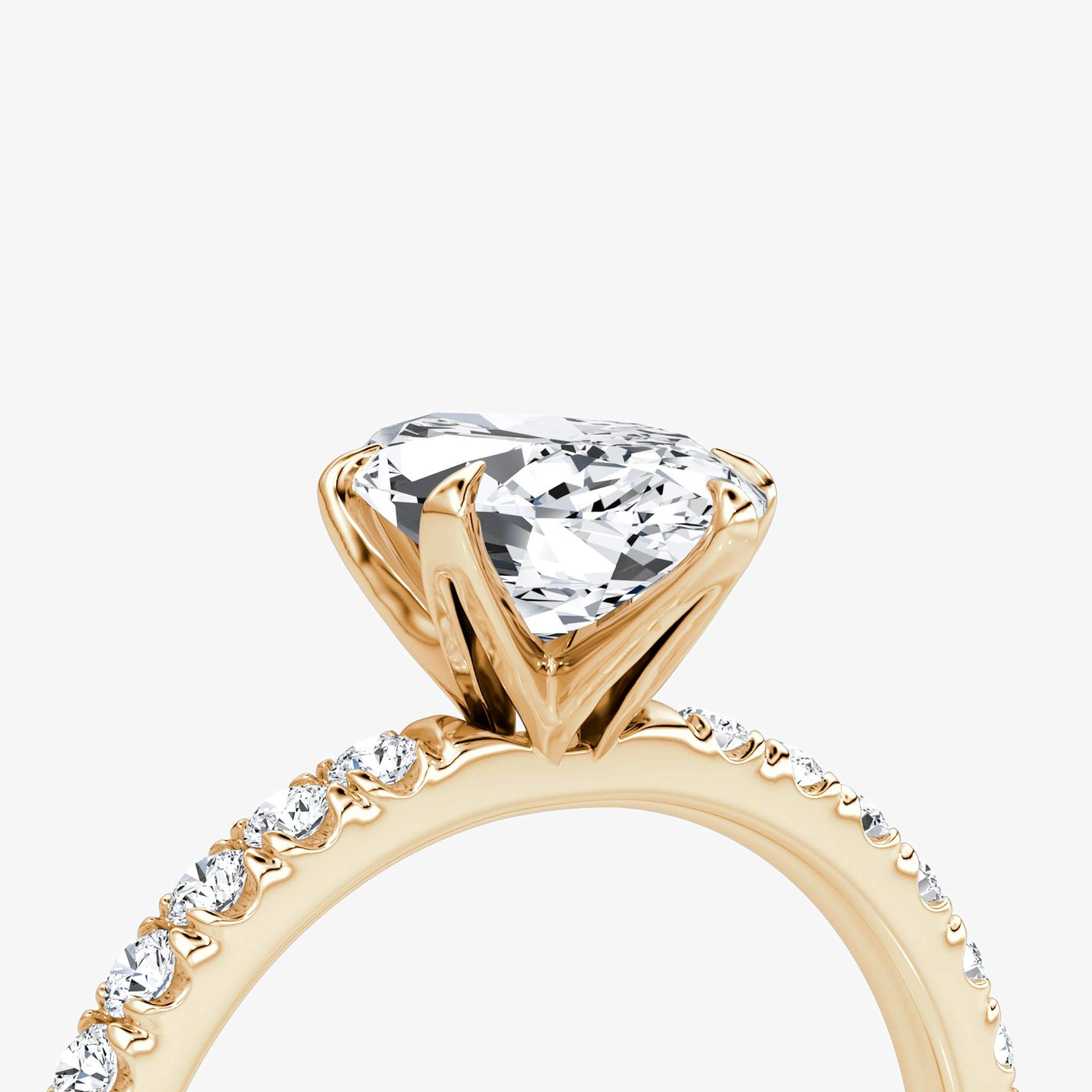 The V | Marquise | 14k | Rose Gold | bandAccent: Pavé | diamondOrientation: vertical | caratWeight: other