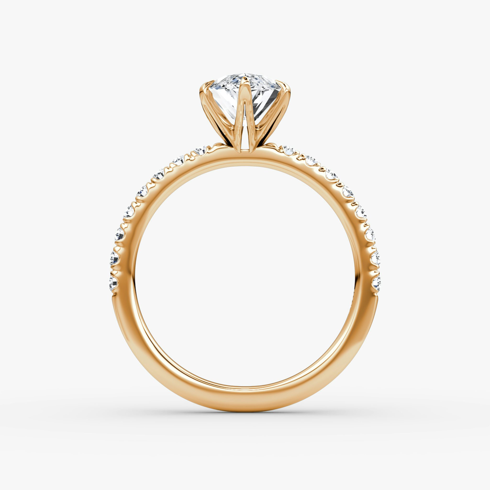 The V | Marquise | 14k | Rose Gold | bandAccent: Pavé | diamondOrientation: vertical | caratWeight: other