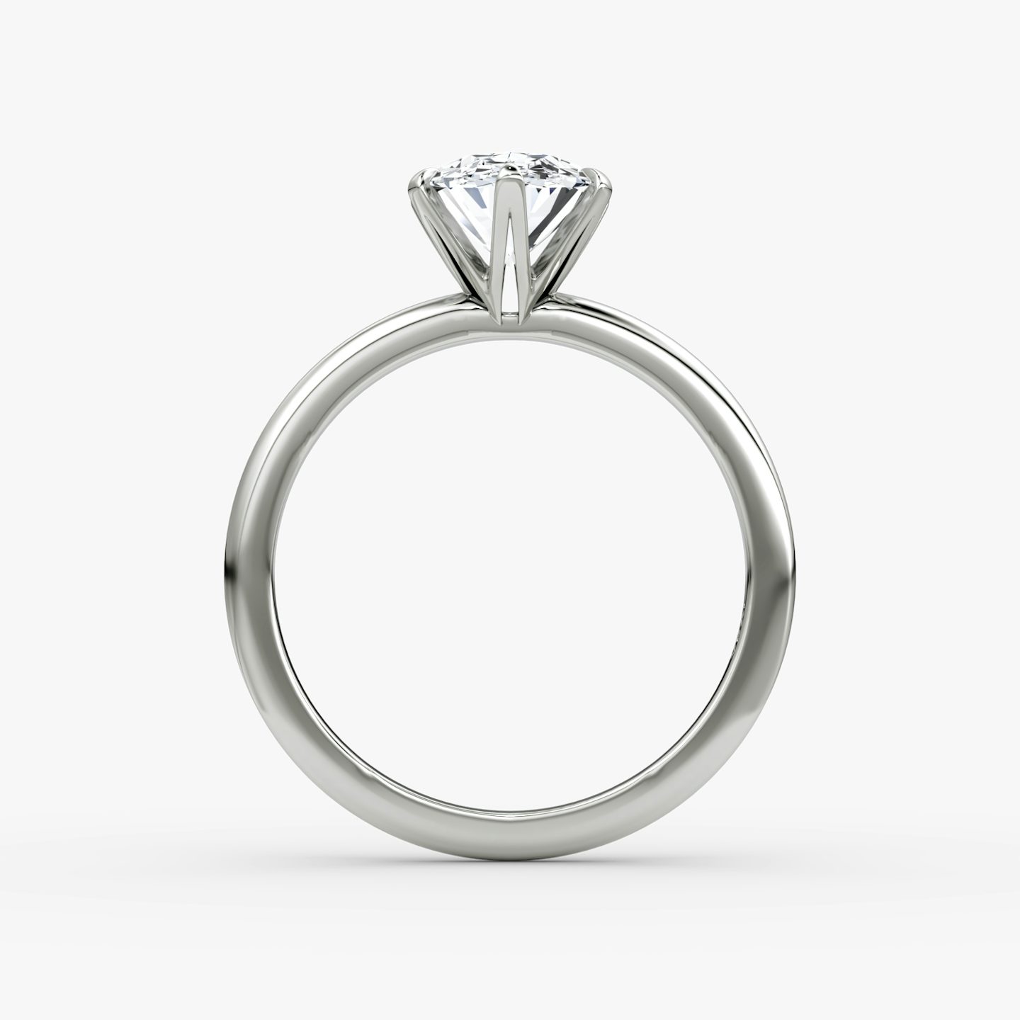 The V | Oval | Platinum | bandAccent: Plain | diamondOrientation: vertical | caratWeight: other
