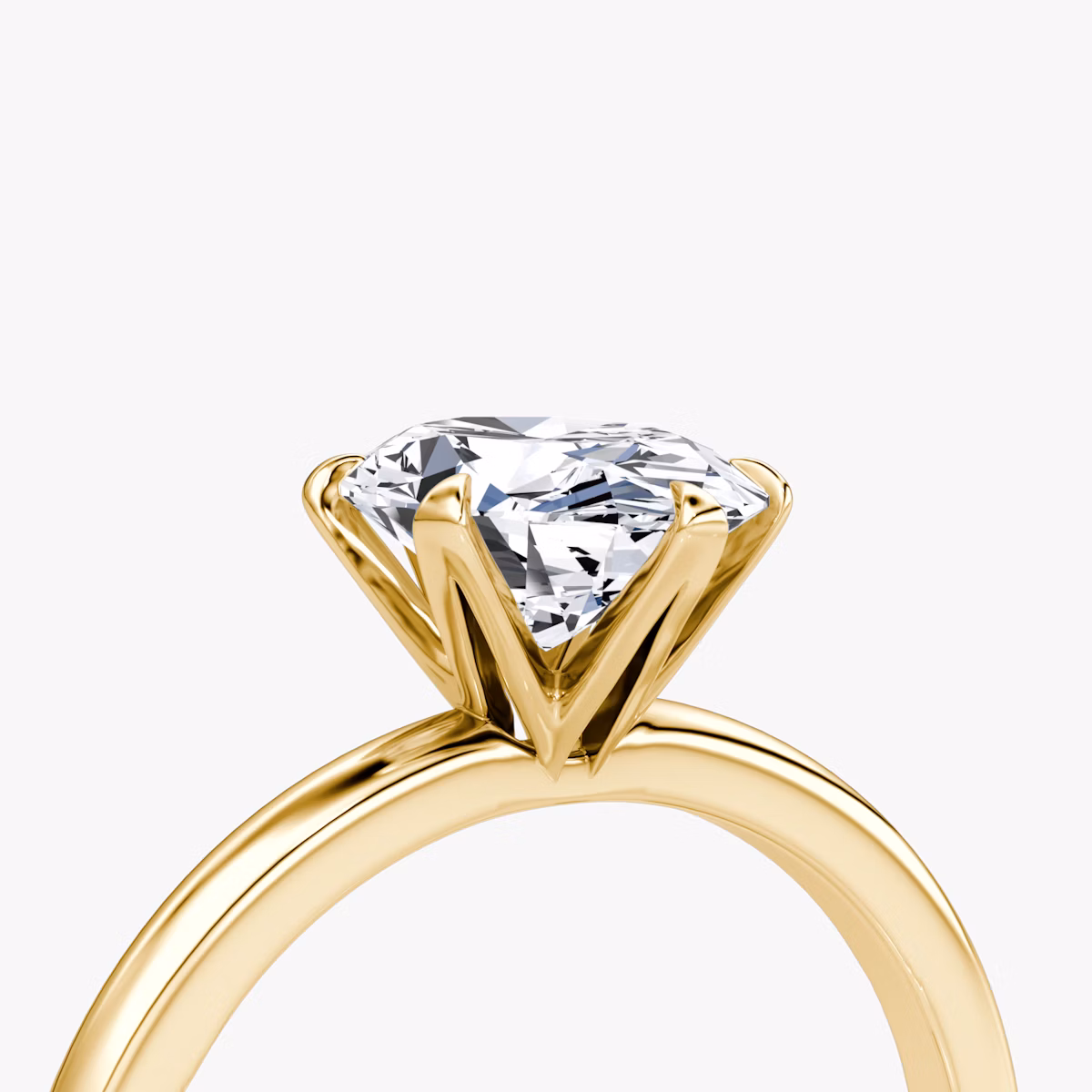 V | Oval | 18k | Gelbgold | bandAccent: Ohne Pavé-Besatz | diamondOrientation: vertical | caratWeight: other