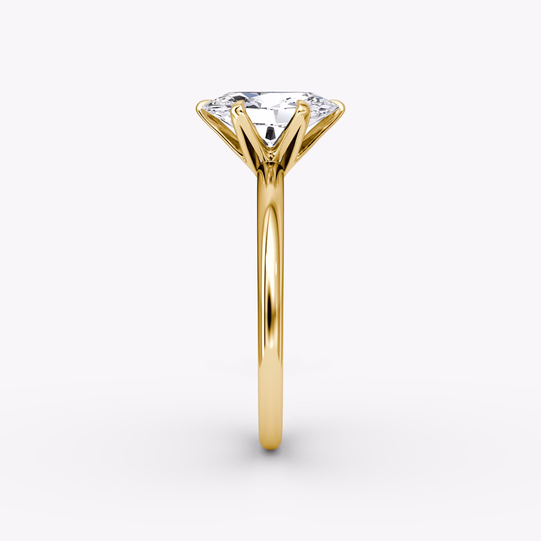 The V | Oval | 18k | Yellow Gold | bandAccent: Plain | diamondOrientation: vertical | caratWeight: other