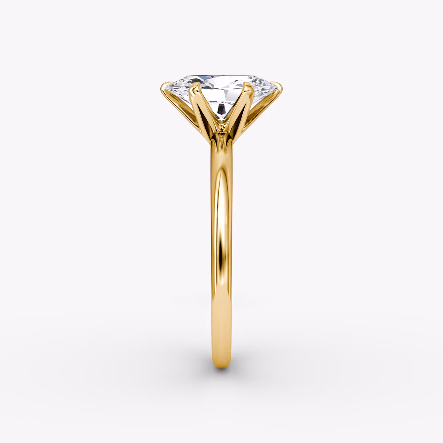 V | Oval | 18k | Gelbgold | bandAccent: Ohne Pavé-Besatz | diamondOrientation: vertical | caratWeight: other