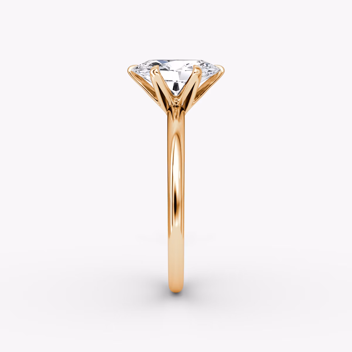 The V | Oval | 14k | Rose Gold | bandAccent: Plain | diamondOrientation: vertical | caratWeight: other