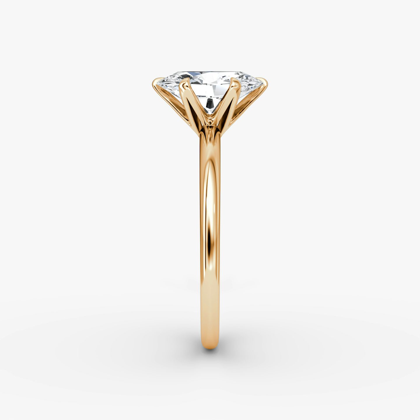 The V | Oval | 14k | Rose Gold | bandAccent: Plain | diamondOrientation: vertical | caratWeight: other