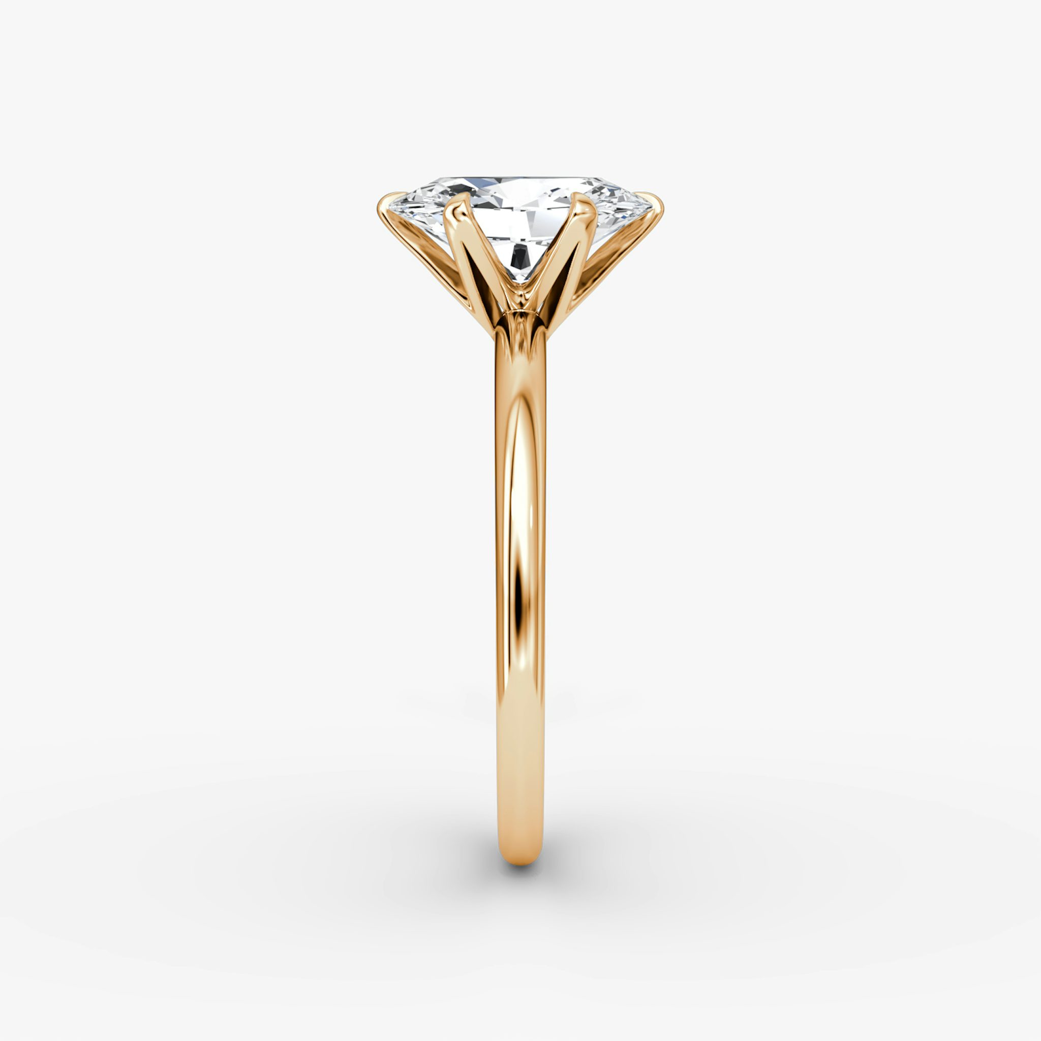 The V | Oval | 14k | Rose Gold | bandAccent: Plain | diamondOrientation: vertical | caratWeight: other