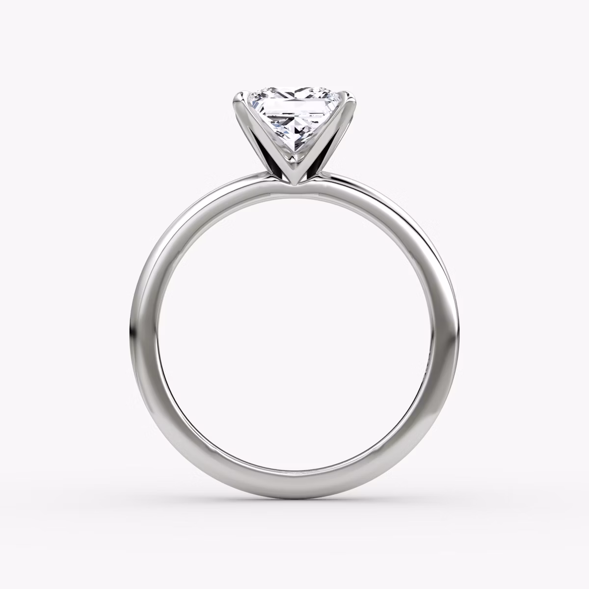 The V | Princess | 18k | White Gold | bandAccent: Plain | diamondOrientation: vertical | caratWeight: other