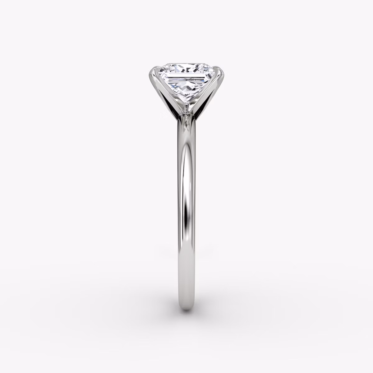 The V | Princess | 18k | White Gold | bandAccent: Plain | diamondOrientation: vertical | caratWeight: other