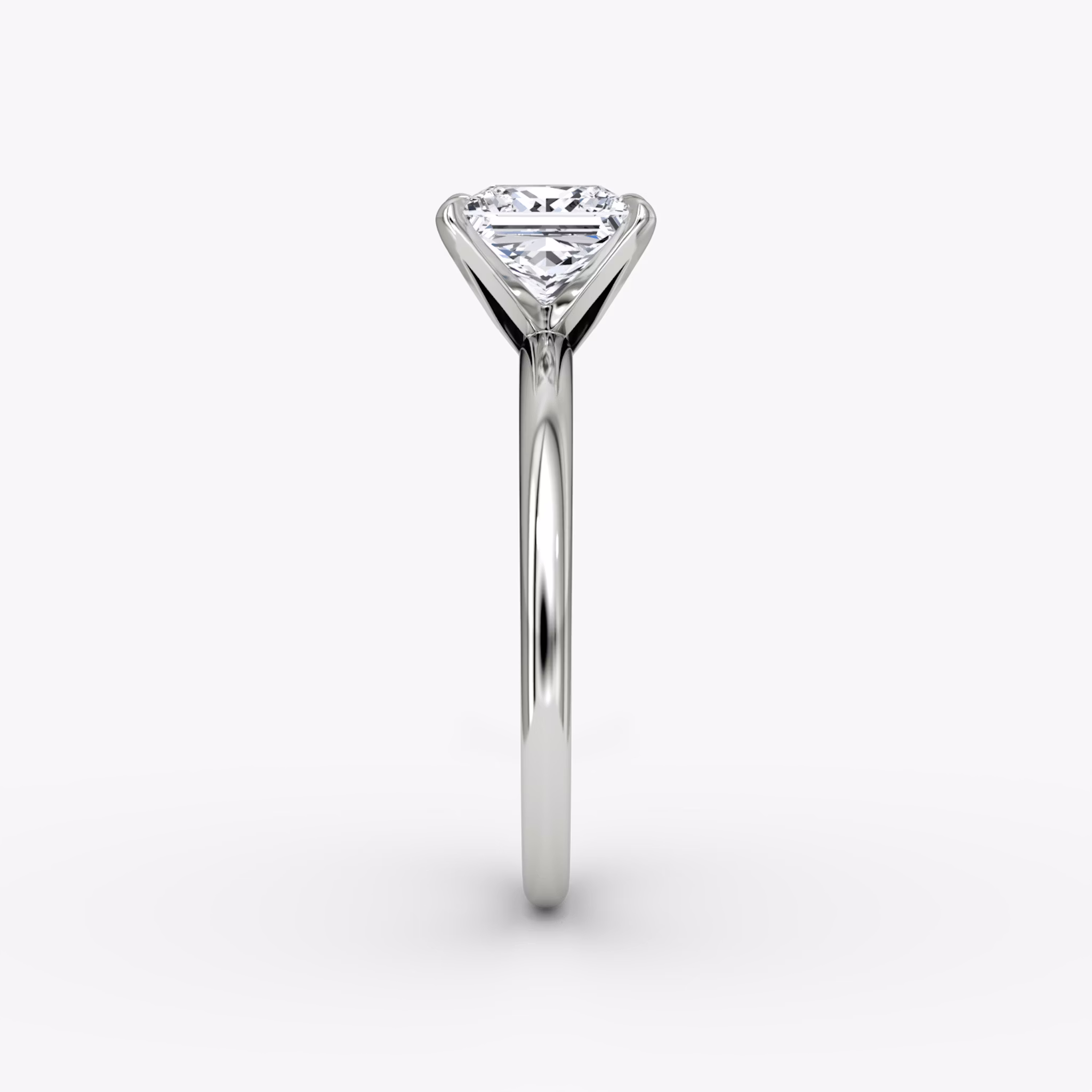 The V | Princess | Platinum | bandAccent: Plain | diamondOrientation: vertical | caratWeight: other