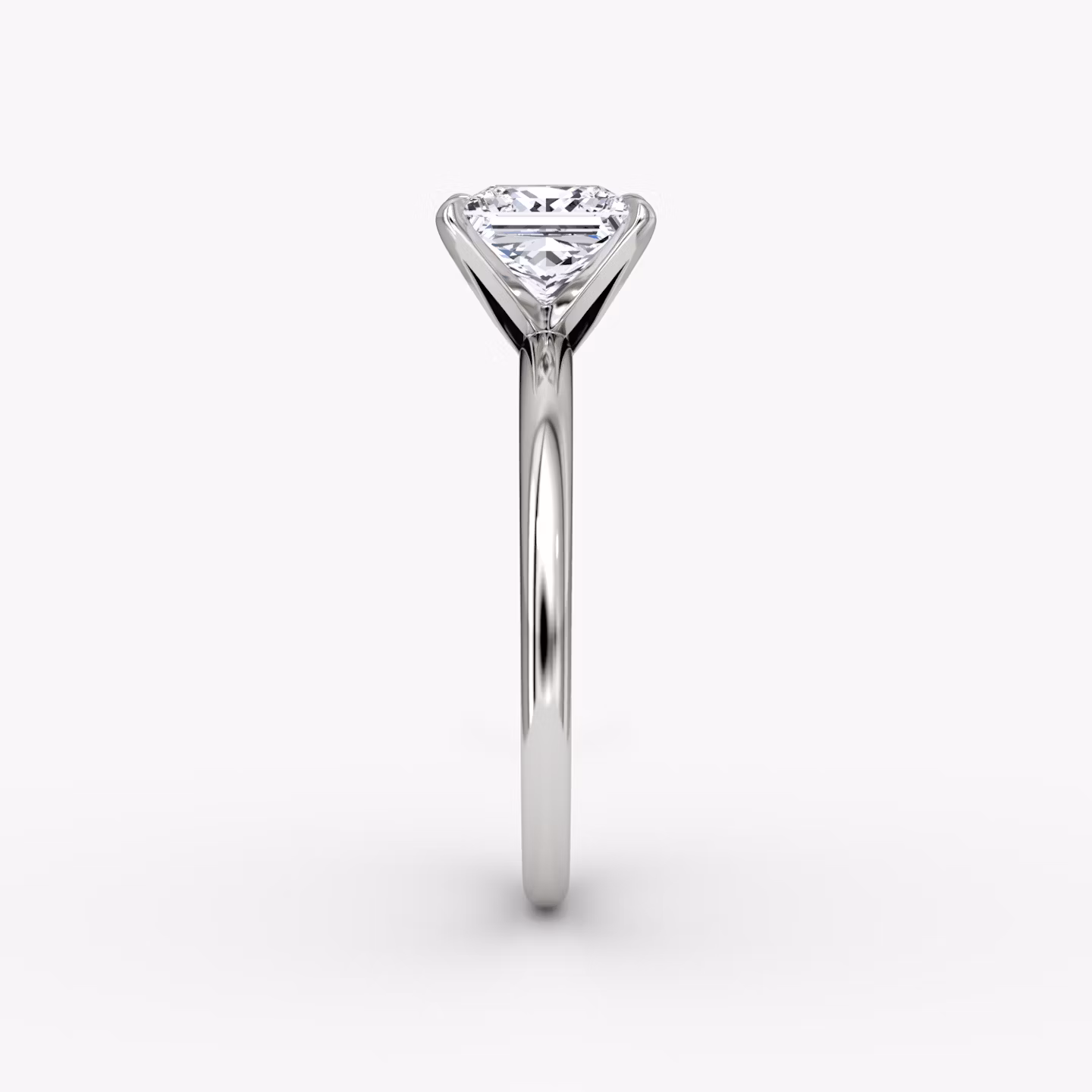 The V | Princess | Platinum | bandAccent: Plain | diamondOrientation: vertical | caratWeight: other
