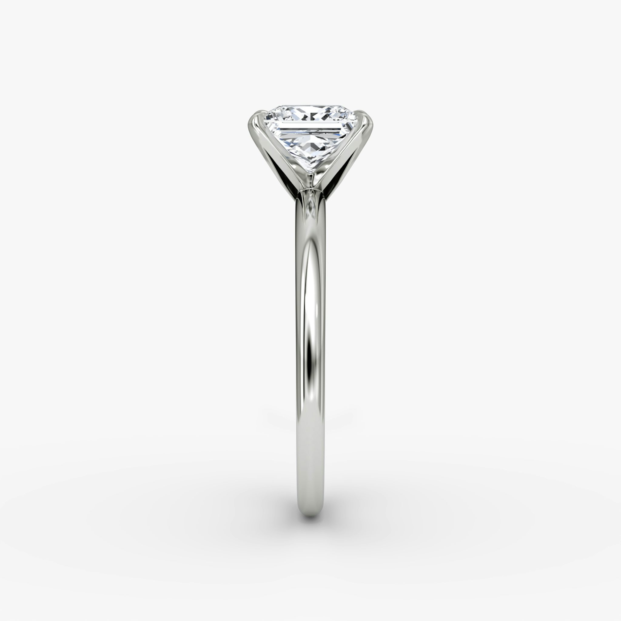 The V | Princess | Platinum | bandAccent: Plain | diamondOrientation: vertical | caratWeight: other
