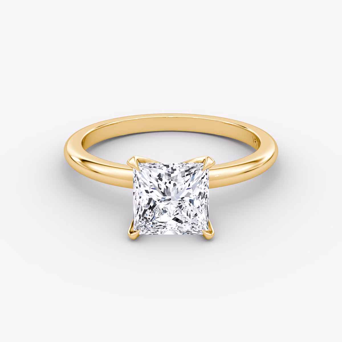 V | Princess | 18k | Gelbgold | bandAccent: Ohne Pavé-Besatz | diamondOrientation: vertical | caratWeight: other