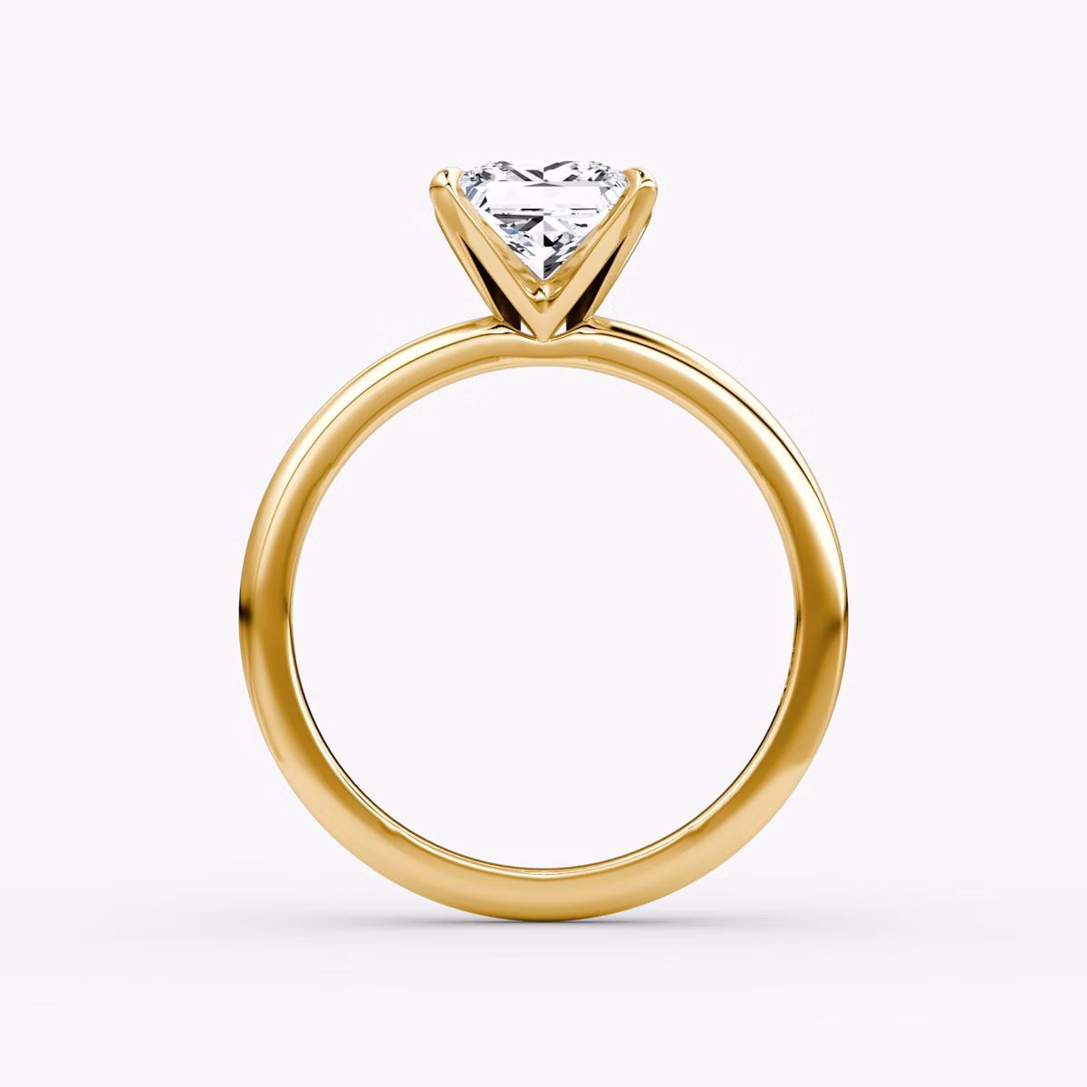 V | Princess | 18k | Gelbgold | bandAccent: Ohne Pavé-Besatz | diamondOrientation: vertical | caratWeight: other