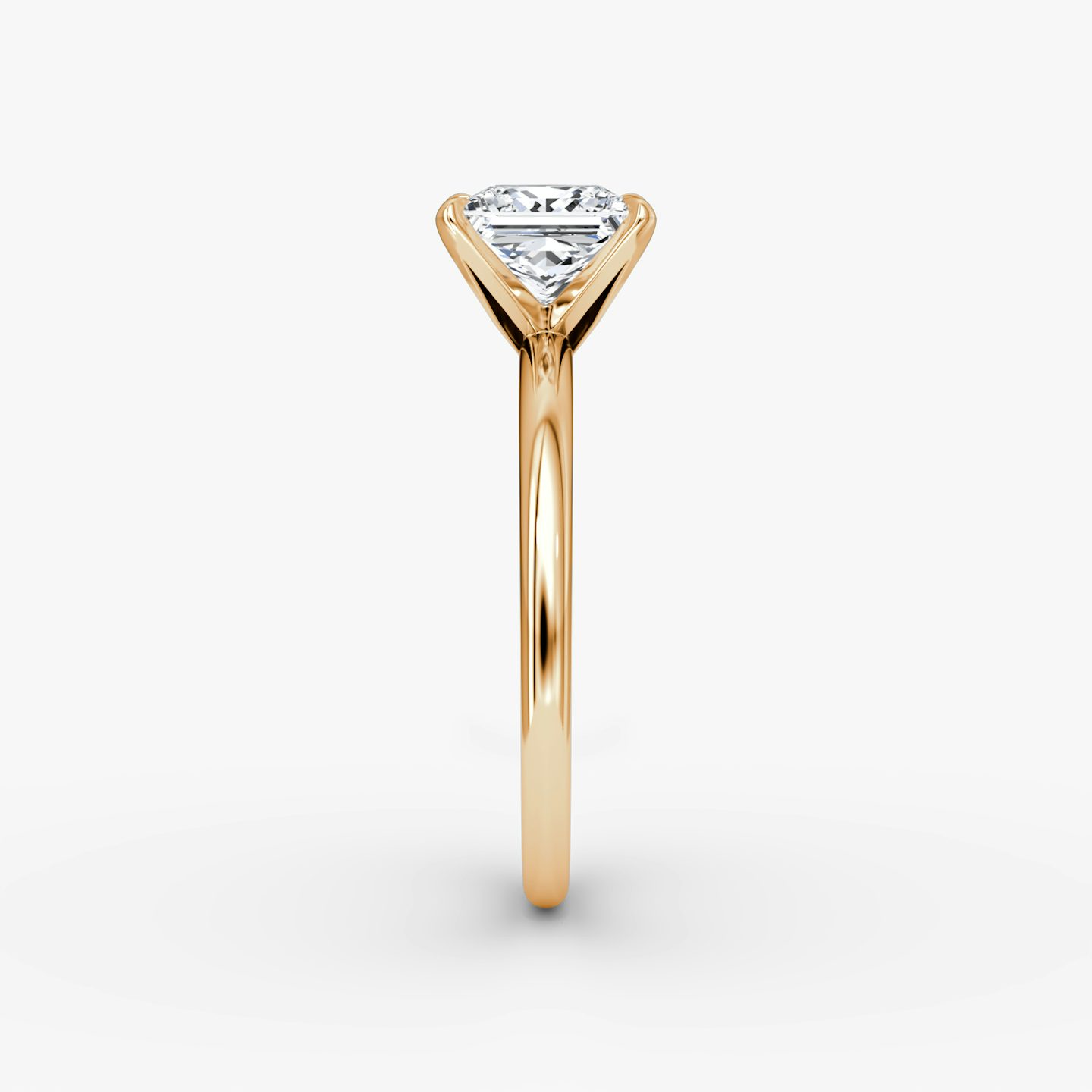 The V | Princess | 14k | Rose Gold | bandAccent: Plain | diamondOrientation: vertical | caratWeight: other