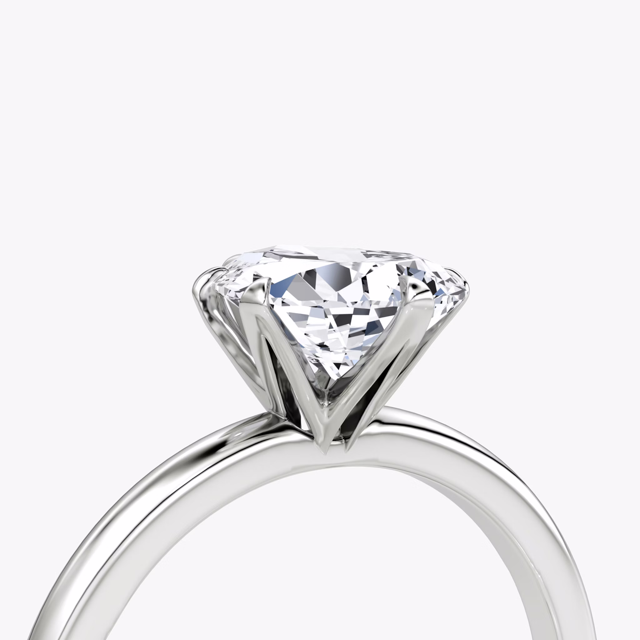 The V | Pear | 18k | White Gold | bandAccent: Plain | diamondOrientation: vertical | caratWeight: other