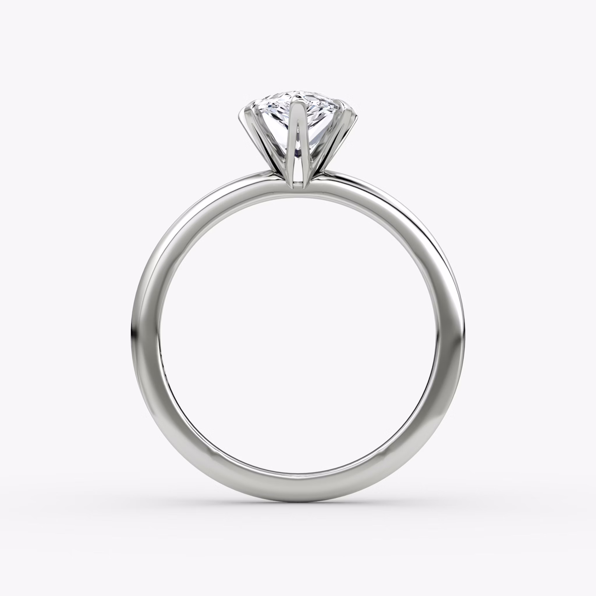 The V | Pear | 18k | White Gold | bandAccent: Plain | diamondOrientation: vertical | caratWeight: other