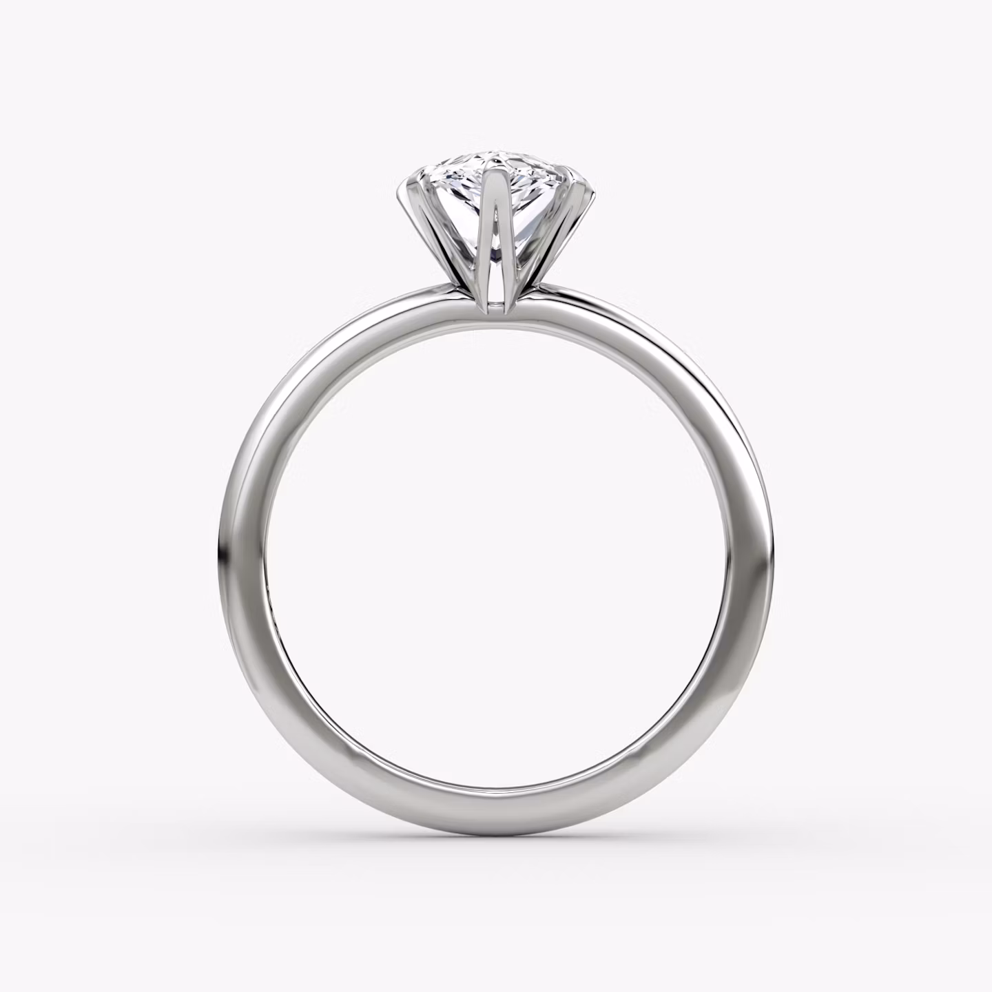 The V | Pear | Platinum | bandAccent: Plain | diamondOrientation: vertical | caratWeight: other