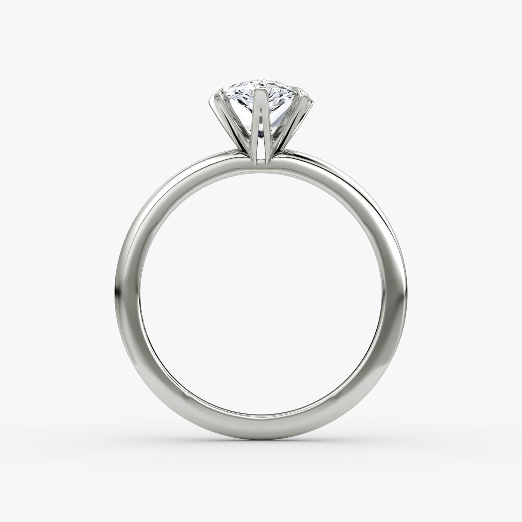 The V | Pear | 18k | White Gold | bandAccent: Plain | diamondOrientation: vertical | caratWeight: other