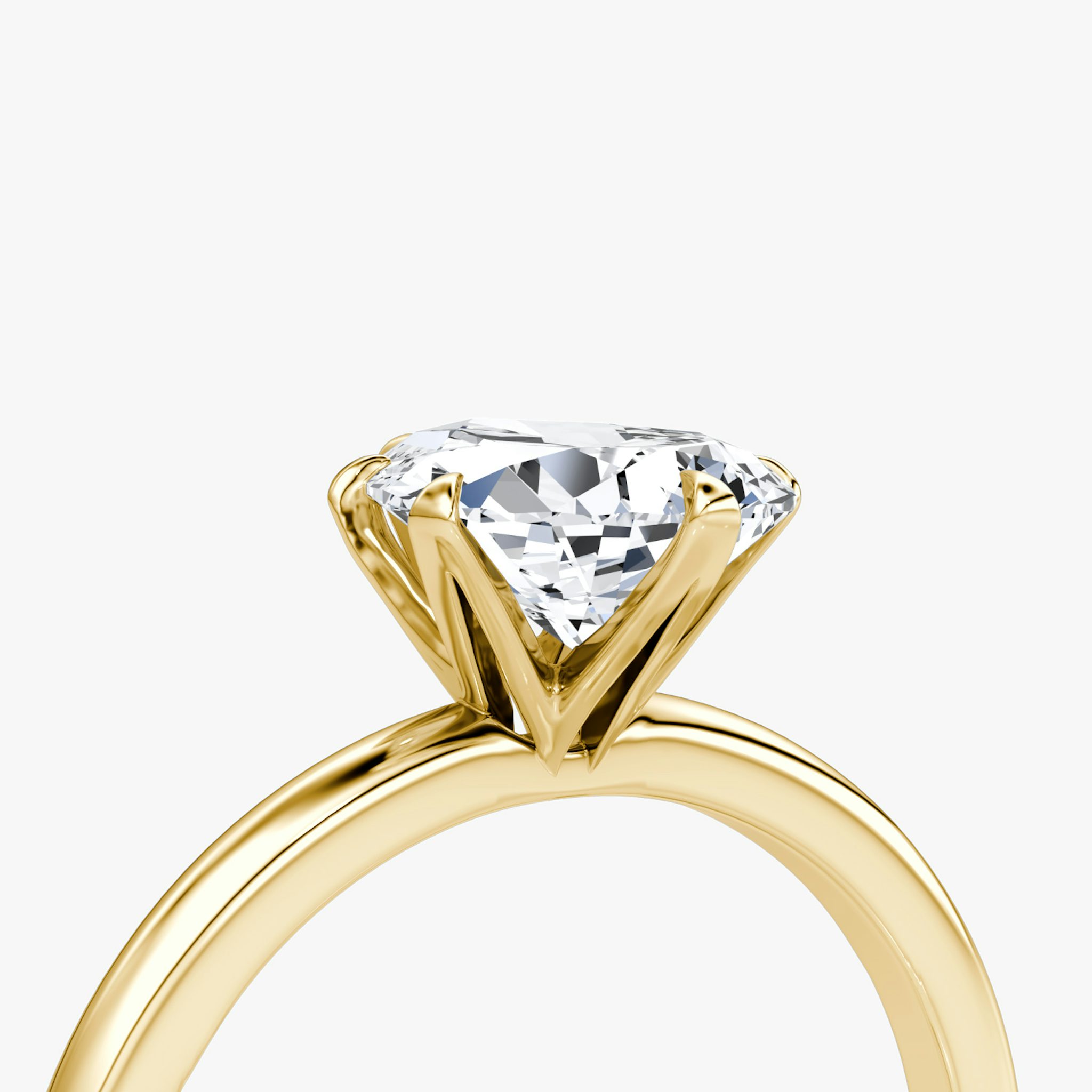 The V | Pear | 18k | Yellow Gold | bandAccent: Plain | diamondOrientation: vertical | caratWeight: other