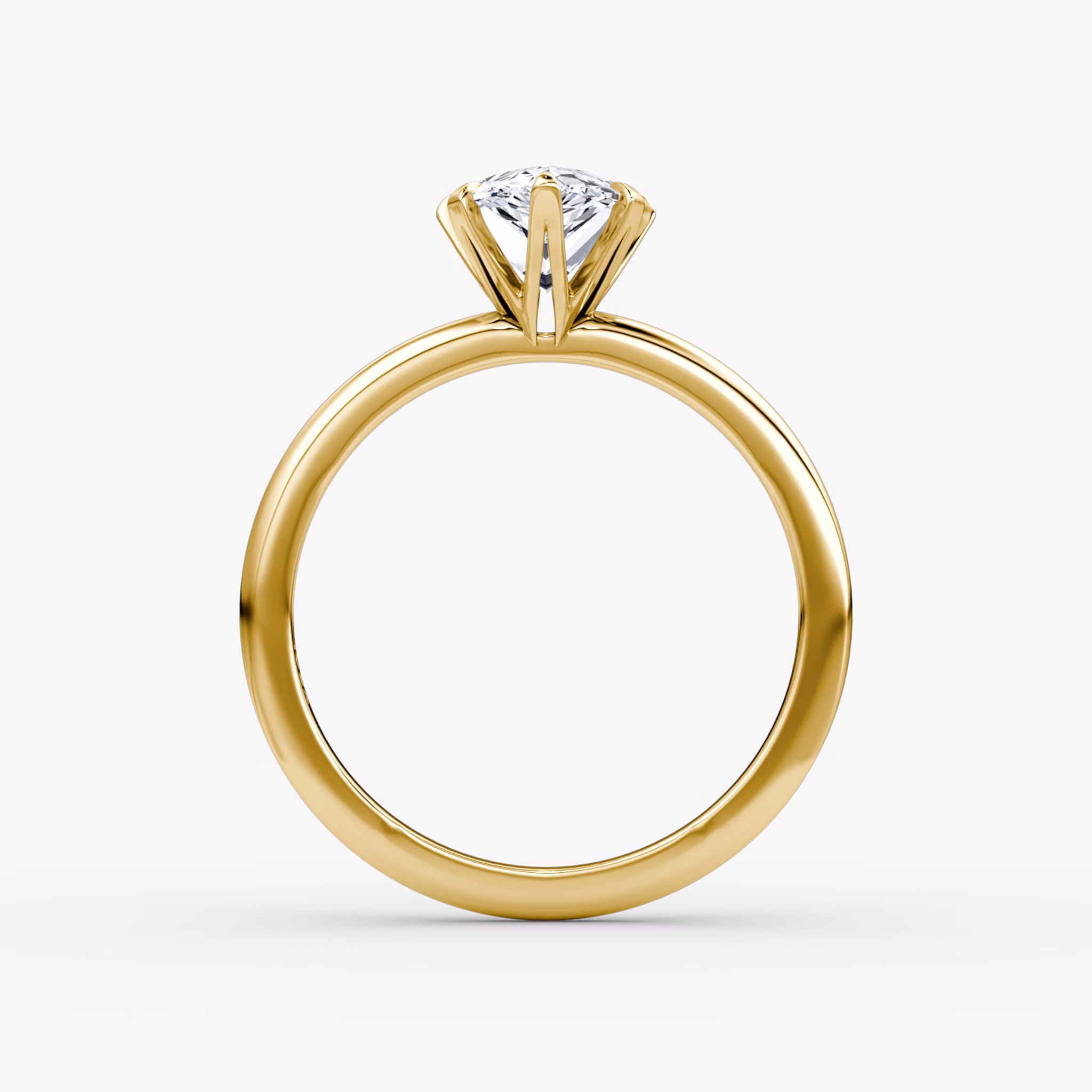The V | Pear | 18k | Yellow Gold | bandAccent: Plain | diamondOrientation: vertical | caratWeight: other