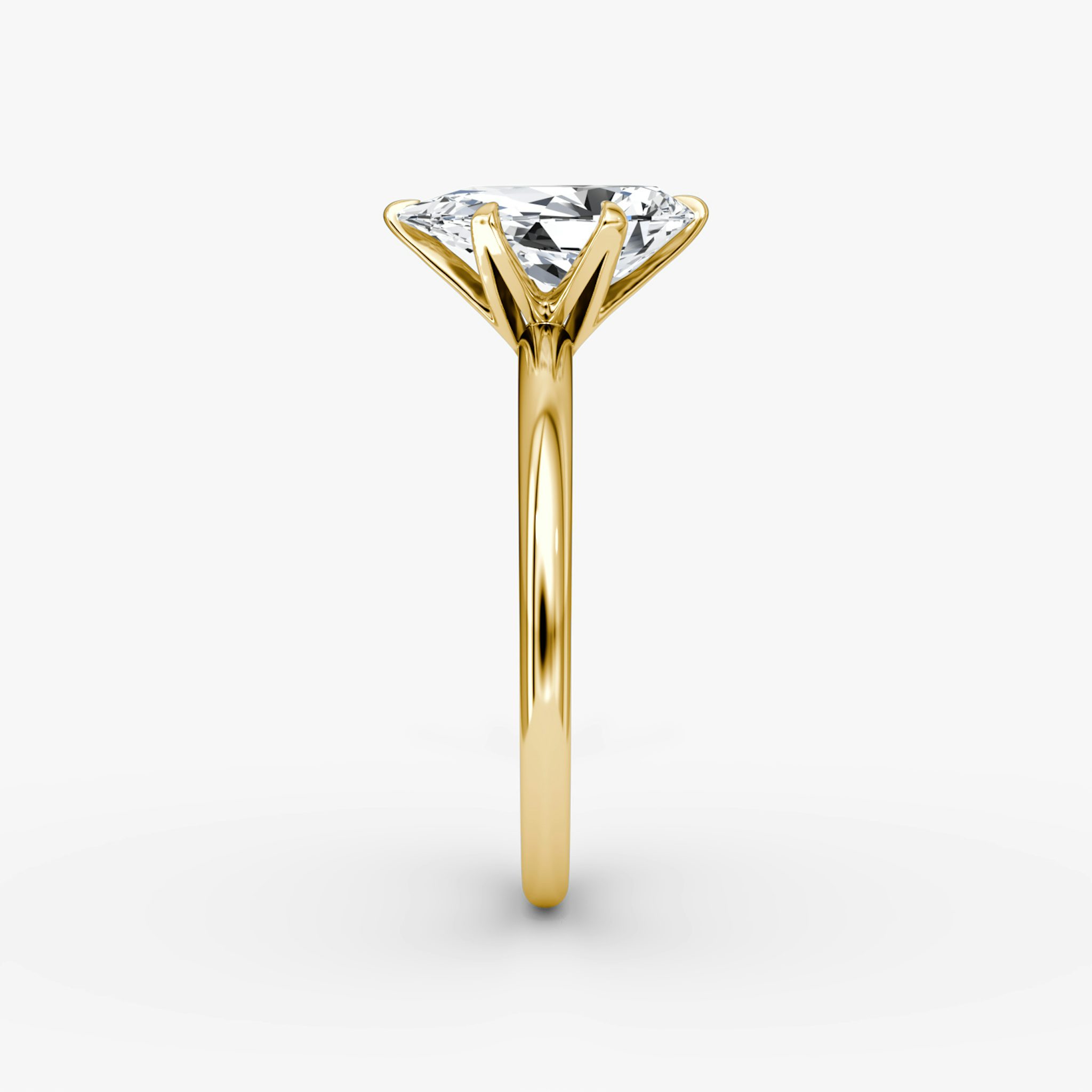 The V | Pear | 18k | Yellow Gold | bandAccent: Plain | diamondOrientation: vertical | caratWeight: other