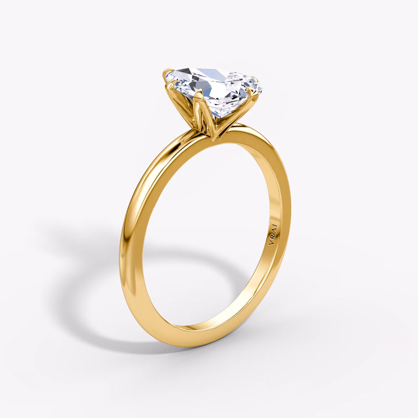 The V Pear | Yellow Gold