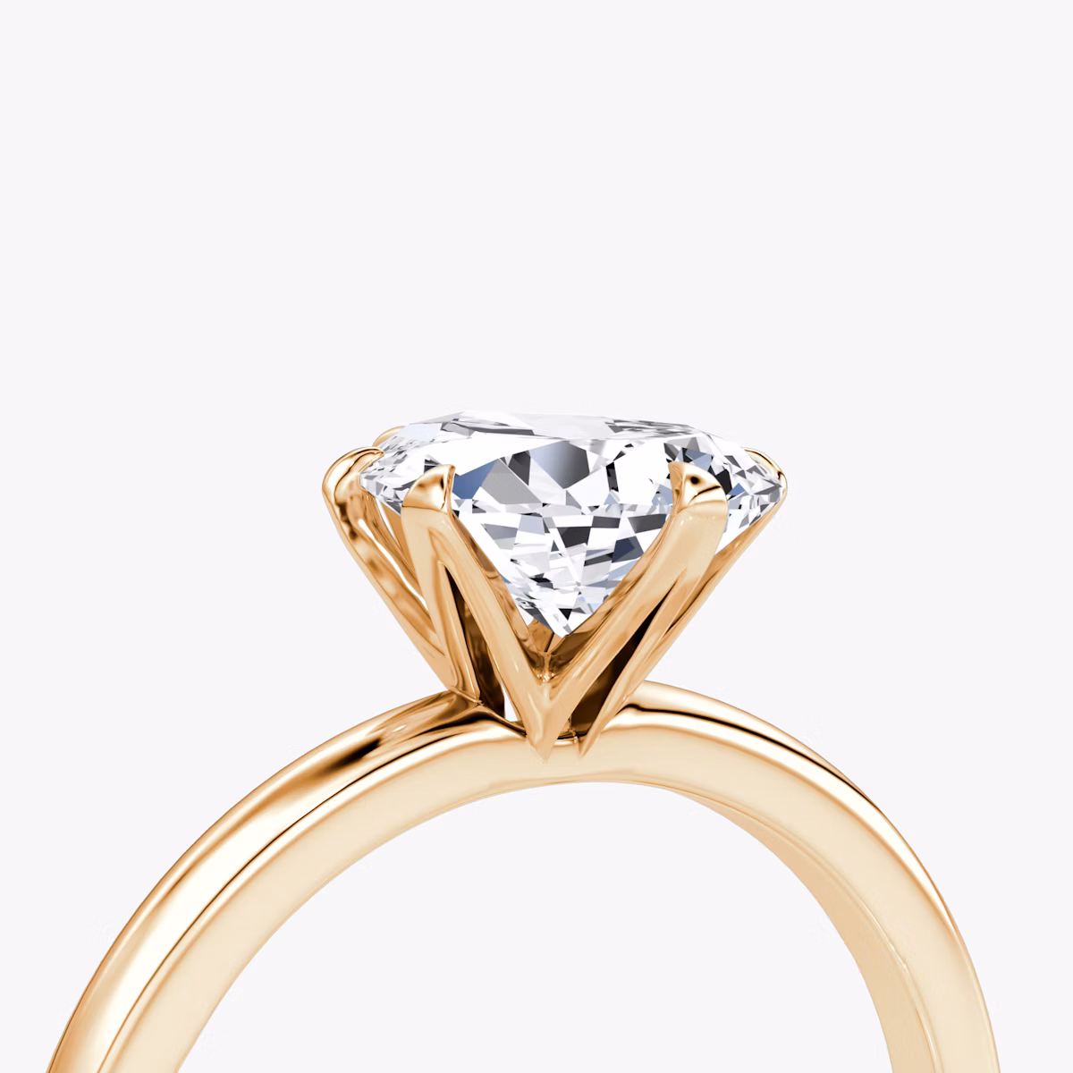The V | Pear | 14k | Rose Gold | bandAccent: Plain | diamondOrientation: vertical | caratWeight: other
