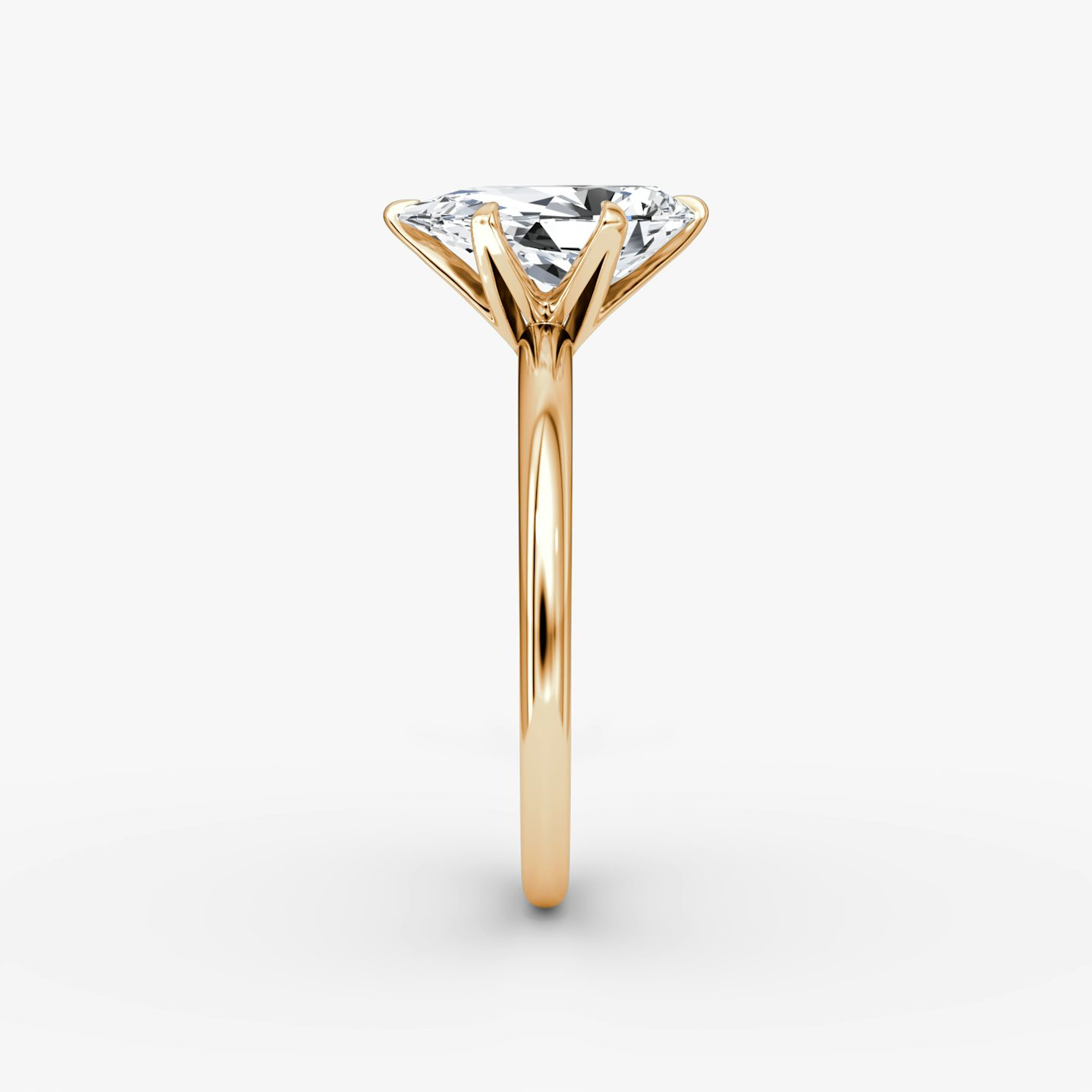 The V | Pear | 14k | Rose Gold | bandAccent: Plain | diamondOrientation: vertical | caratWeight: other