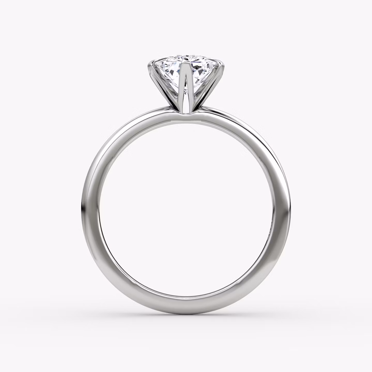 The V | Radiant | Platinum | bandAccent: Plain | diamondOrientation: vertical | caratWeight: other