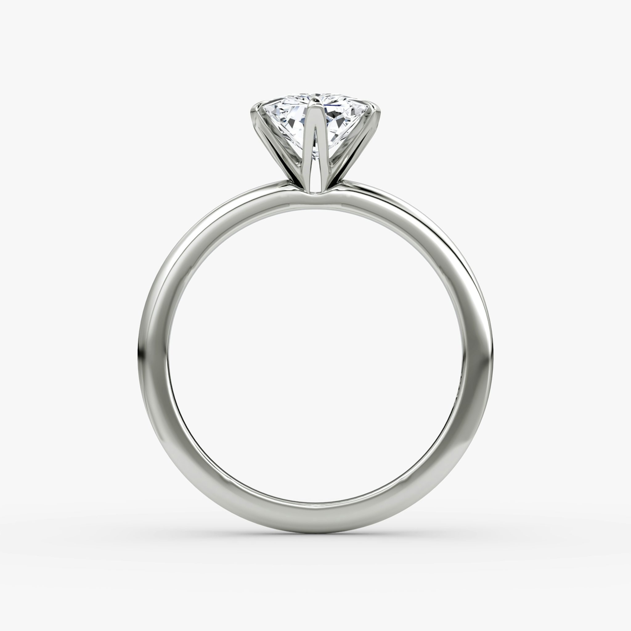 The V | Radiant | 18k | White Gold | bandAccent: Plain | diamondOrientation: vertical | caratWeight: other