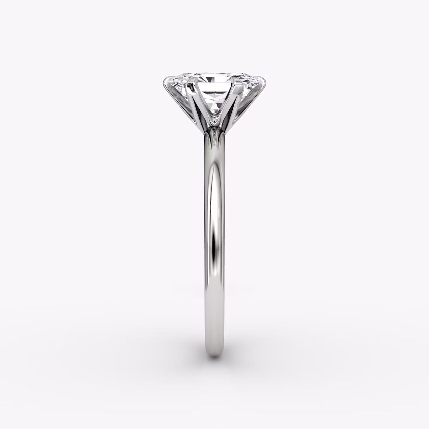 The V | Radiant | Platinum | bandAccent: Plain | diamondOrientation: vertical | caratWeight: other