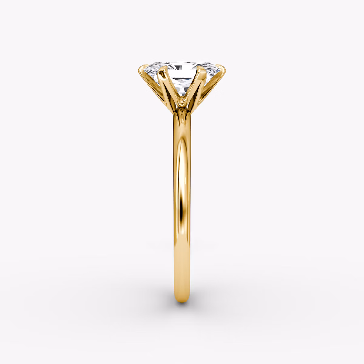 The V | Radiant | 18k | Yellow Gold | bandAccent: Plain | diamondOrientation: vertical | caratWeight: other