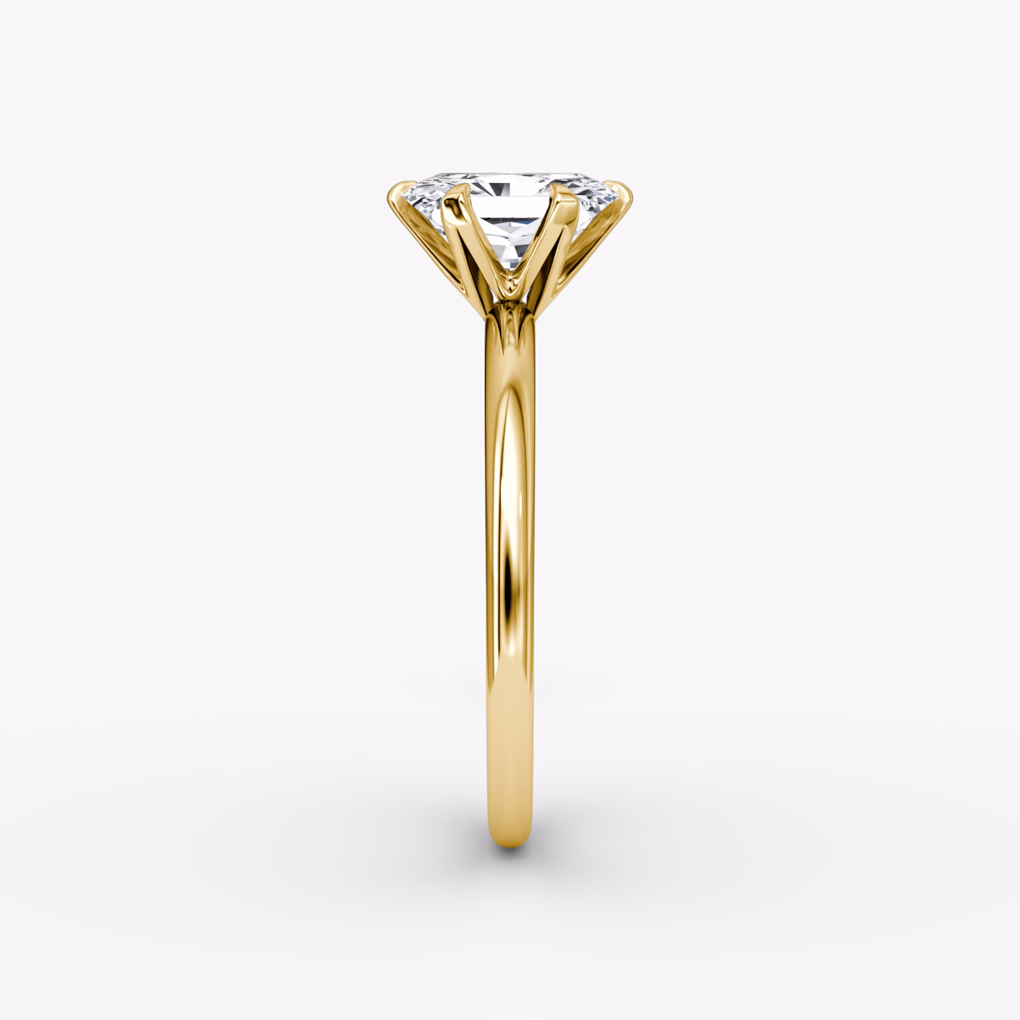 The V | Radiant | 18k | Yellow Gold | bandAccent: Plain | diamondOrientation: vertical | caratWeight: other